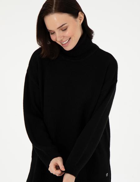 Siyah Oversize Kazak - 50290574011