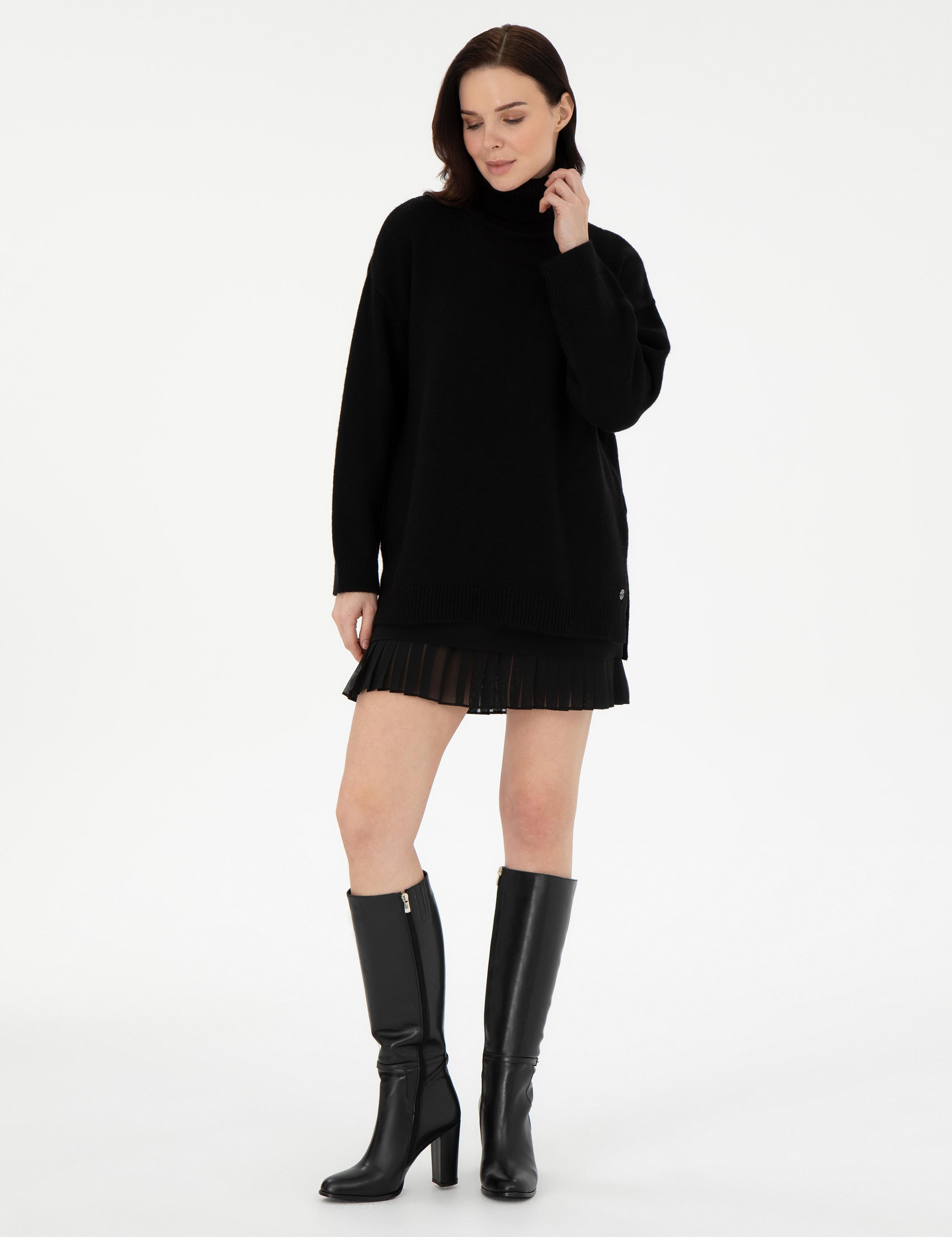 Siyah Oversize Kazak