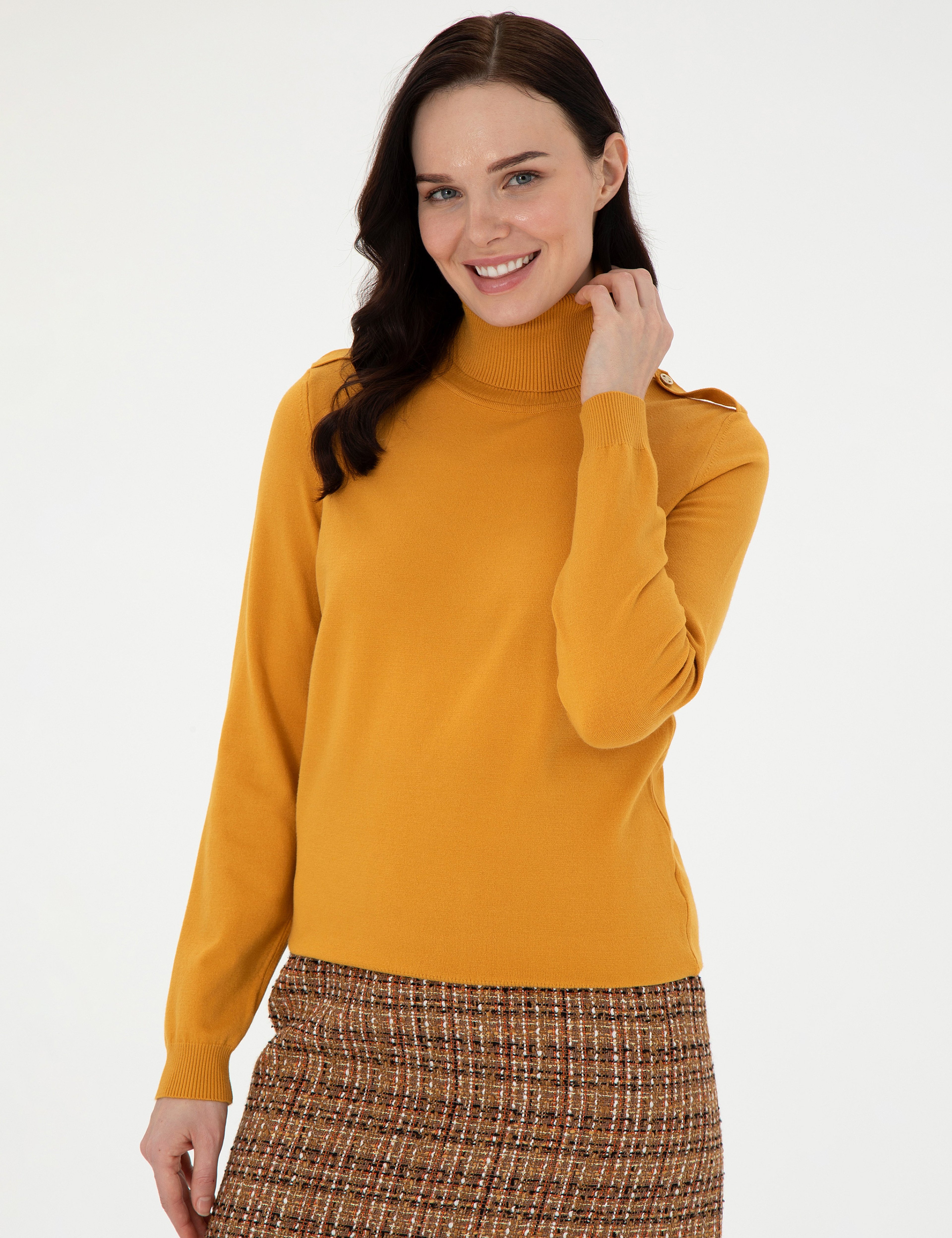Safran Slim Fit Balıkçı Yaka Basic Kazak - Image 3