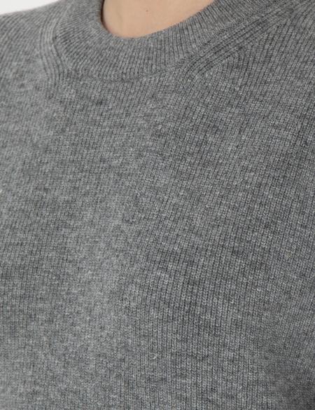 Gri Melanj Regular Fit Yün Kazak - 50296484004