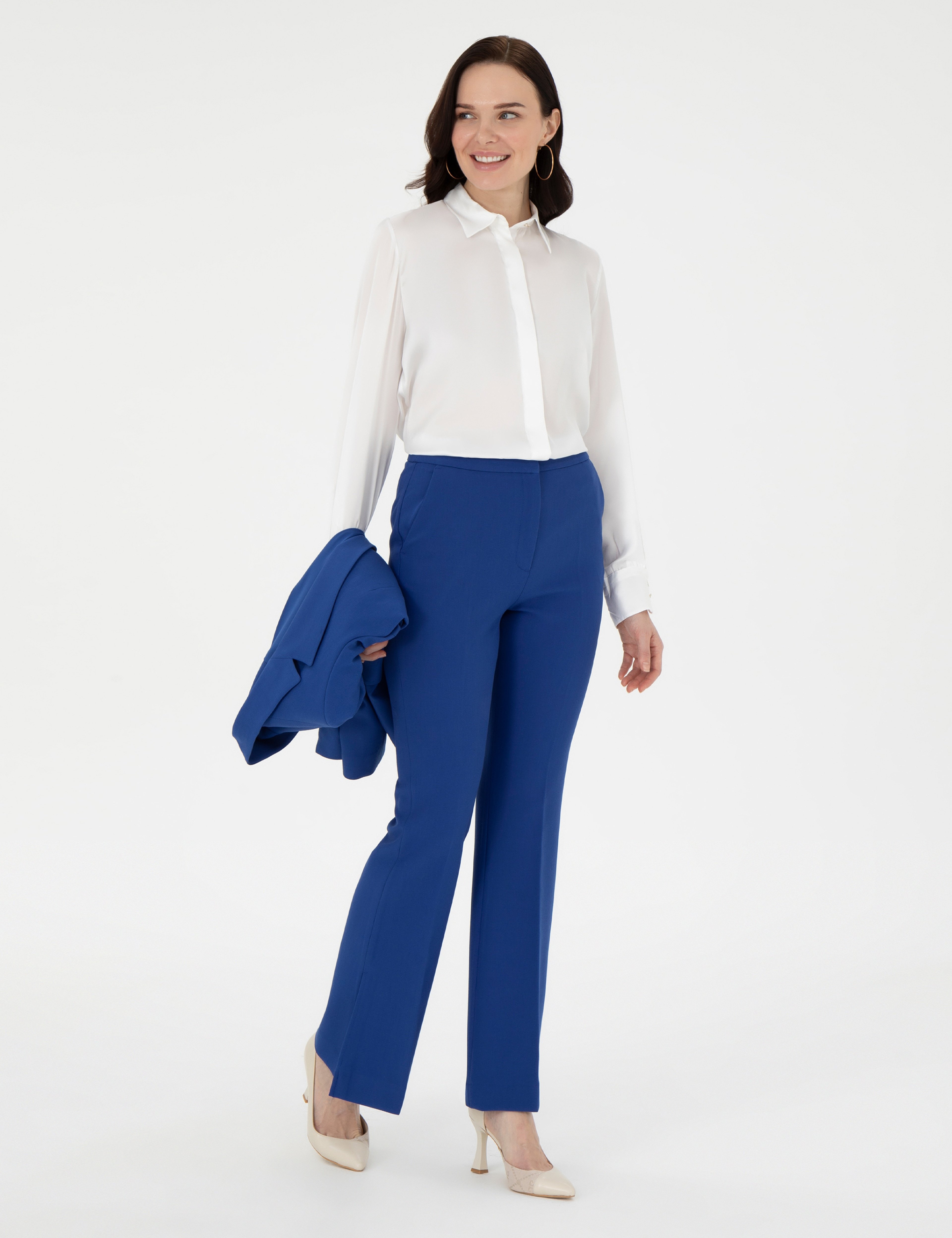 Saks Flare Fit Kumaş Pantolon - Image 3