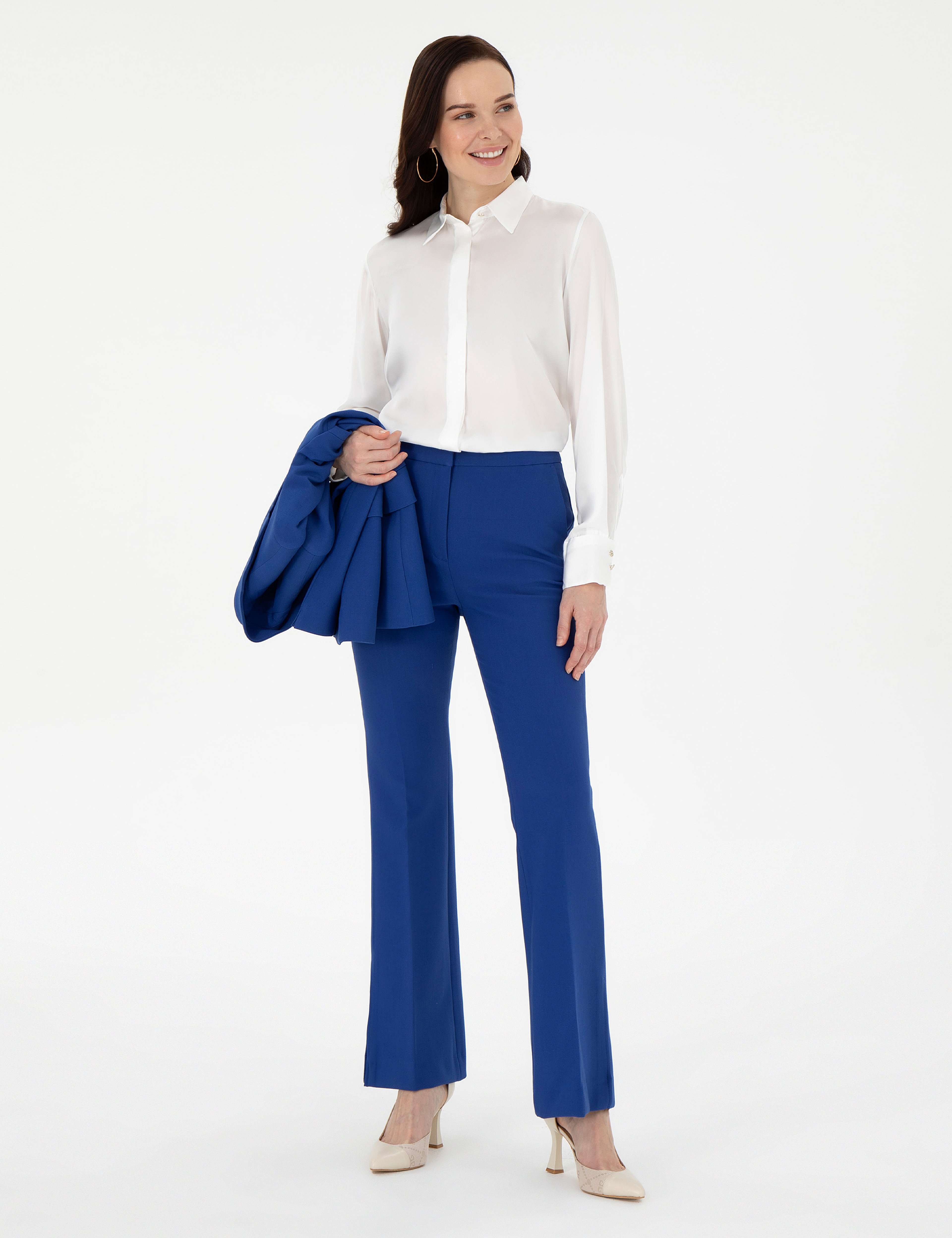 Saks Flare Fit Kumaş Pantolon