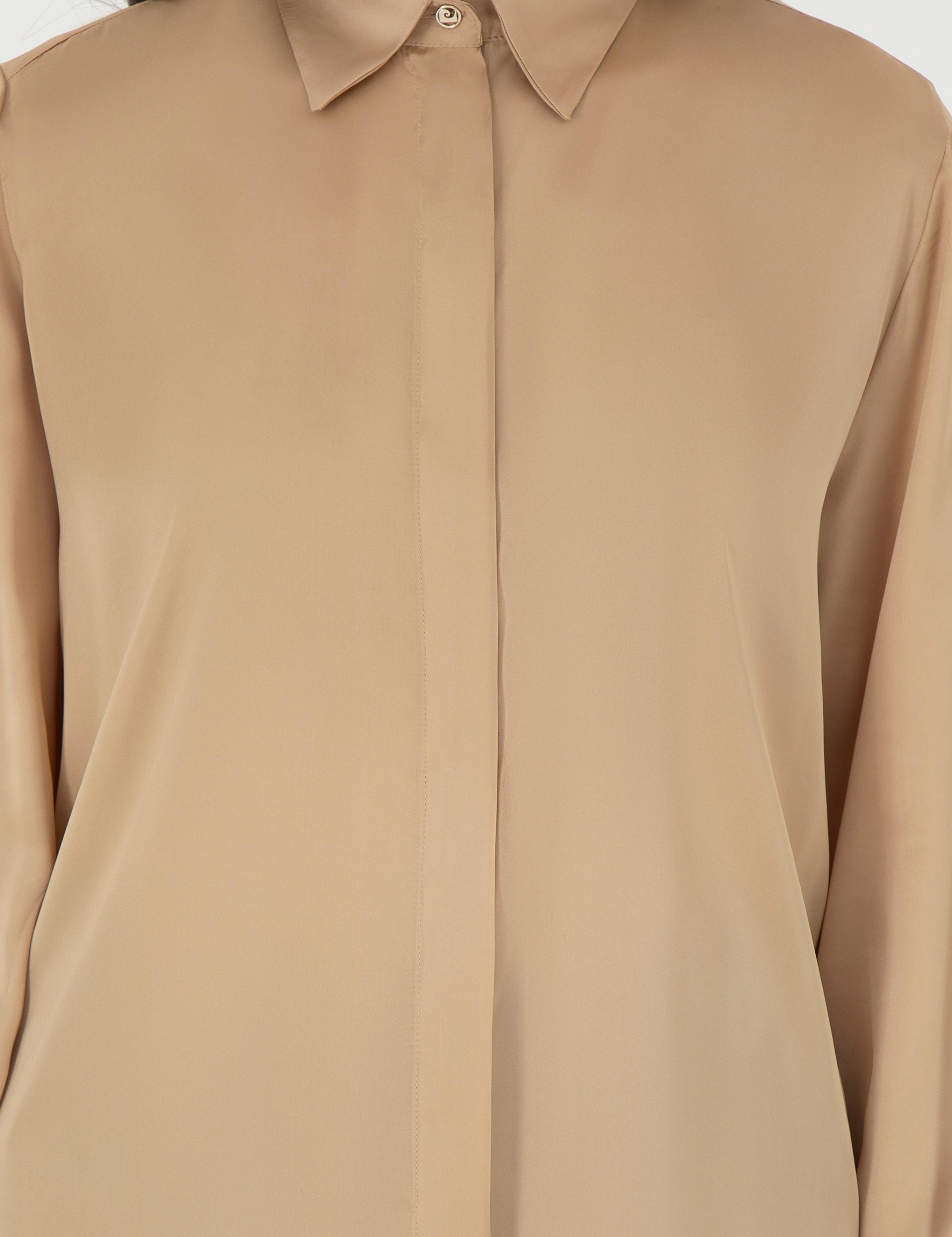 Bej Comfort Fit Uzun Kollu Gömlek