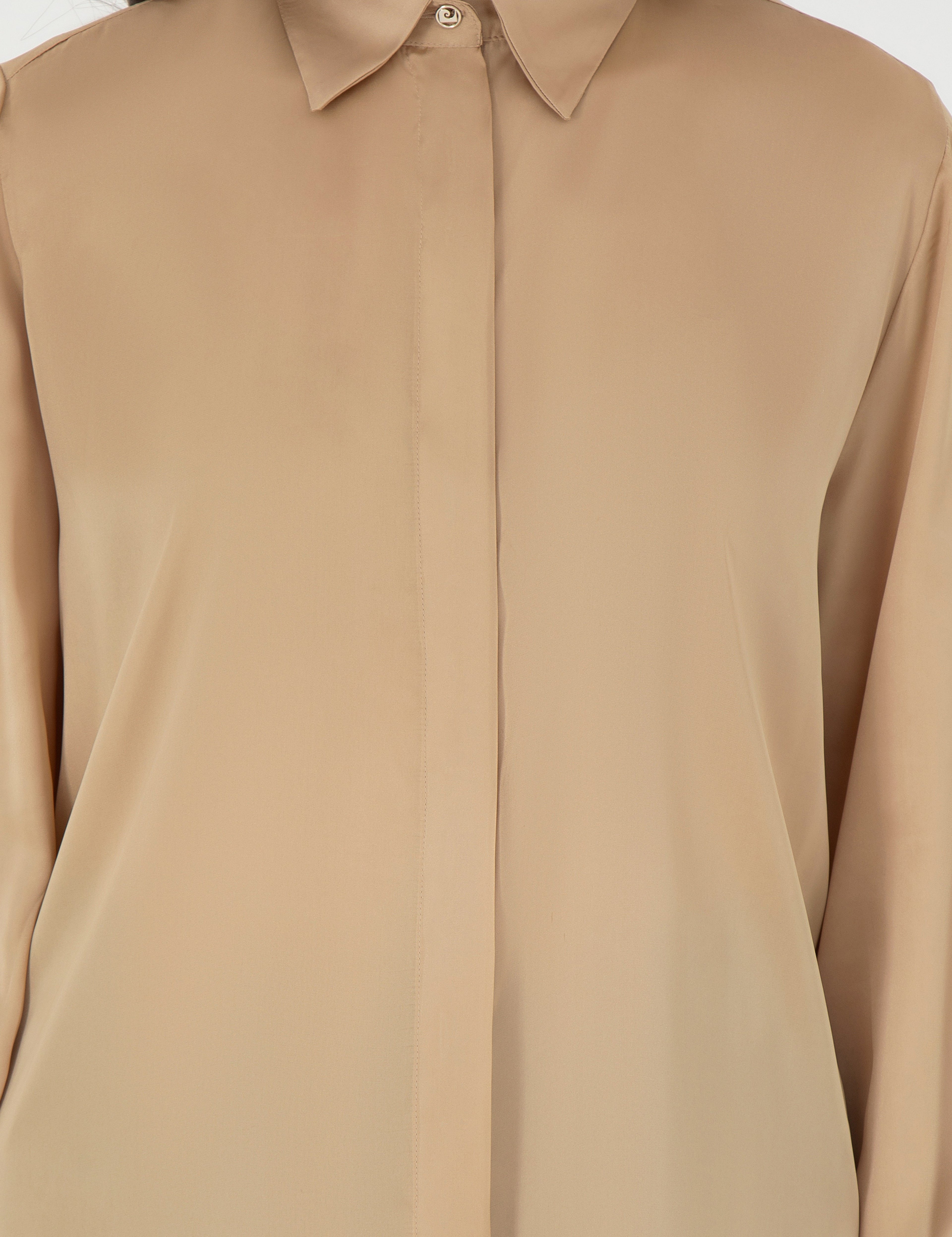 Bej Comfort Fit Uzun Kollu Gömlek - Image 6
