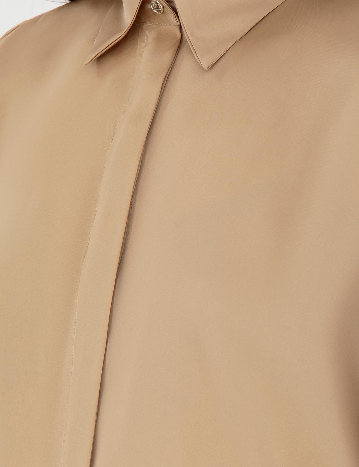 Bej Comfort Fit Uzun Kollu Gömlek - 50296330027