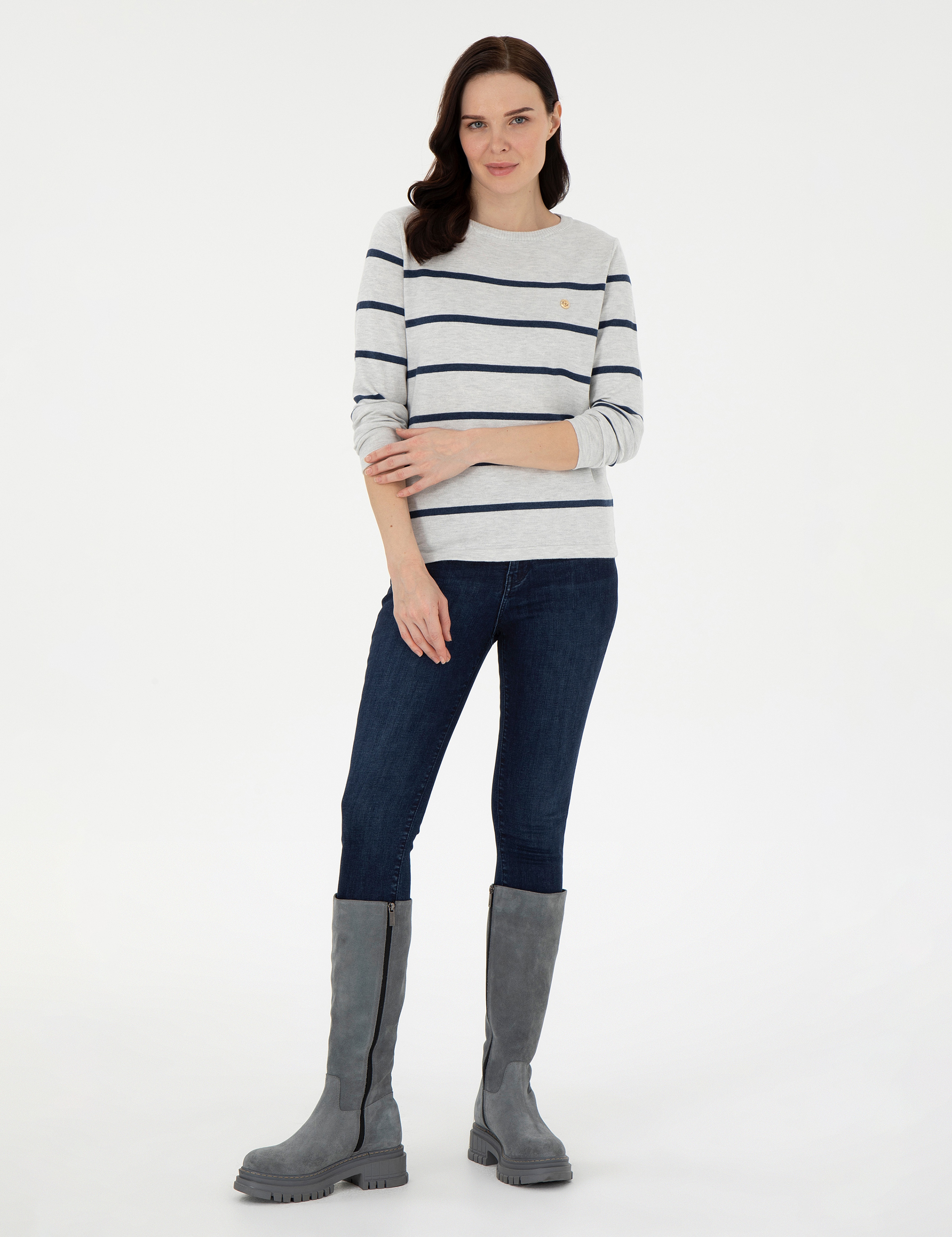 Ekru Slim Fit Kazak - Image 4