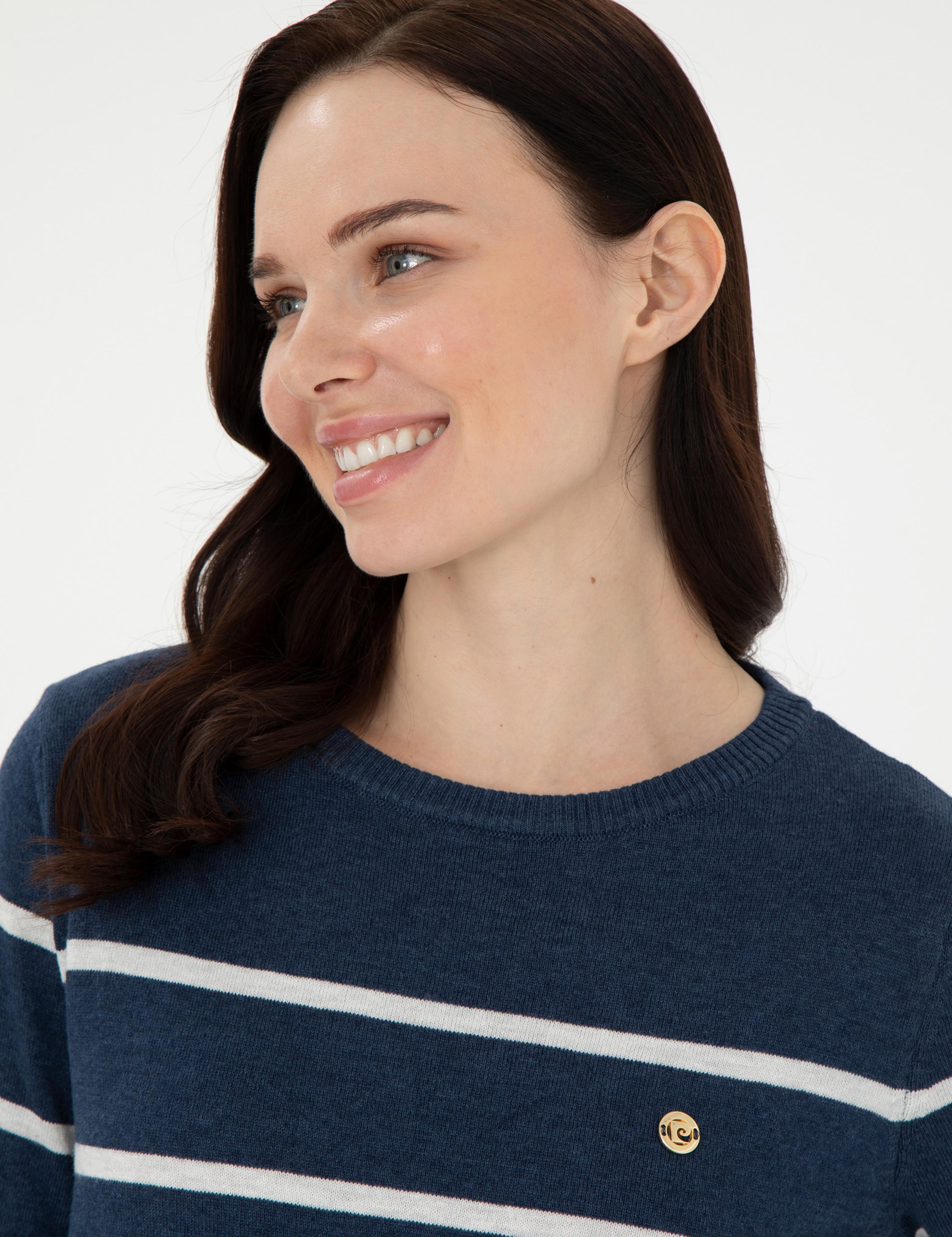 Lacivert Slim Fit Kazak