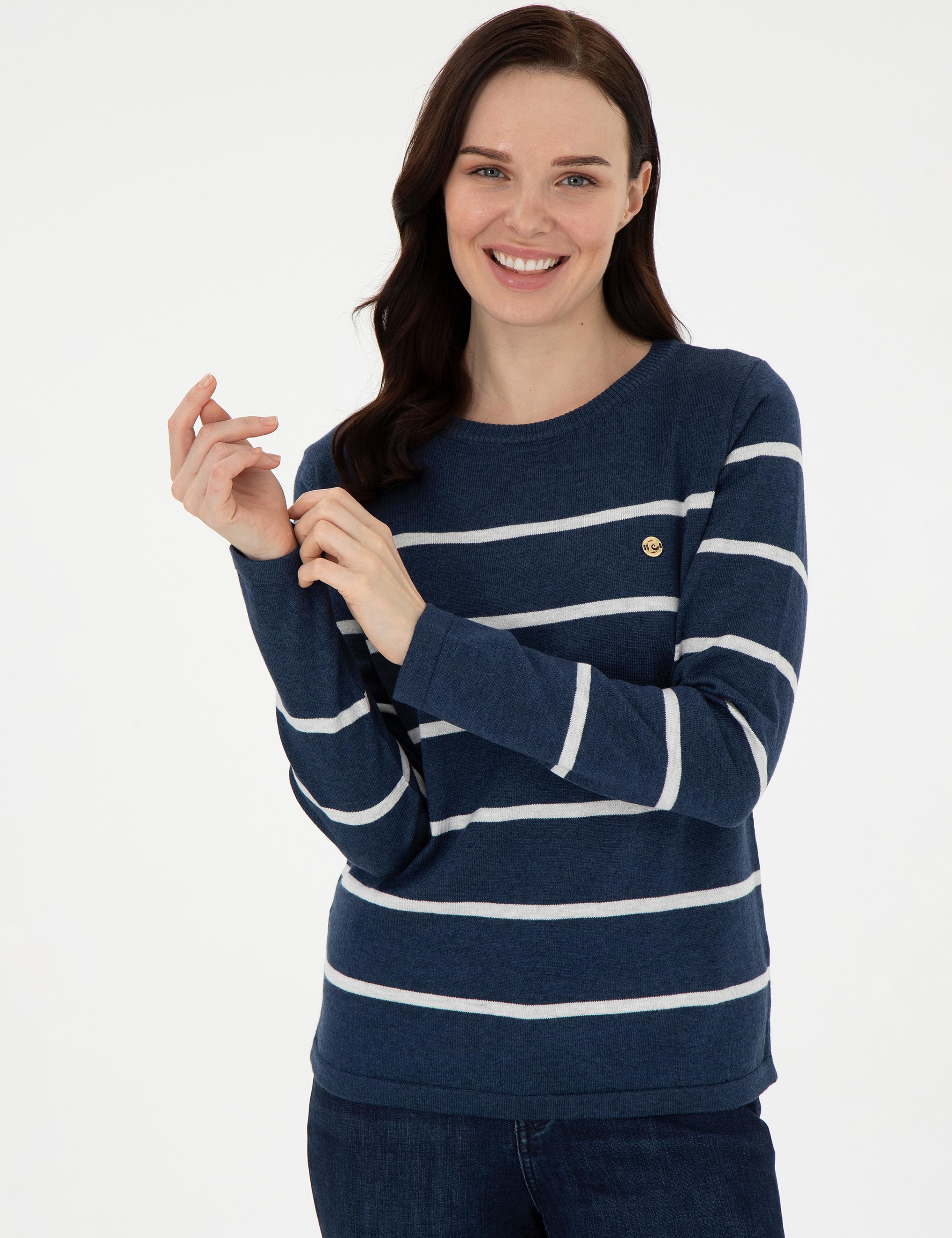 Lacivert Slim Fit Kazak