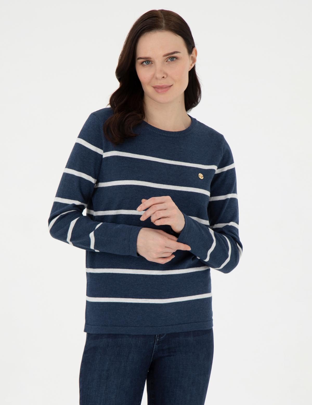 Lacivert Slim Fit Kazak