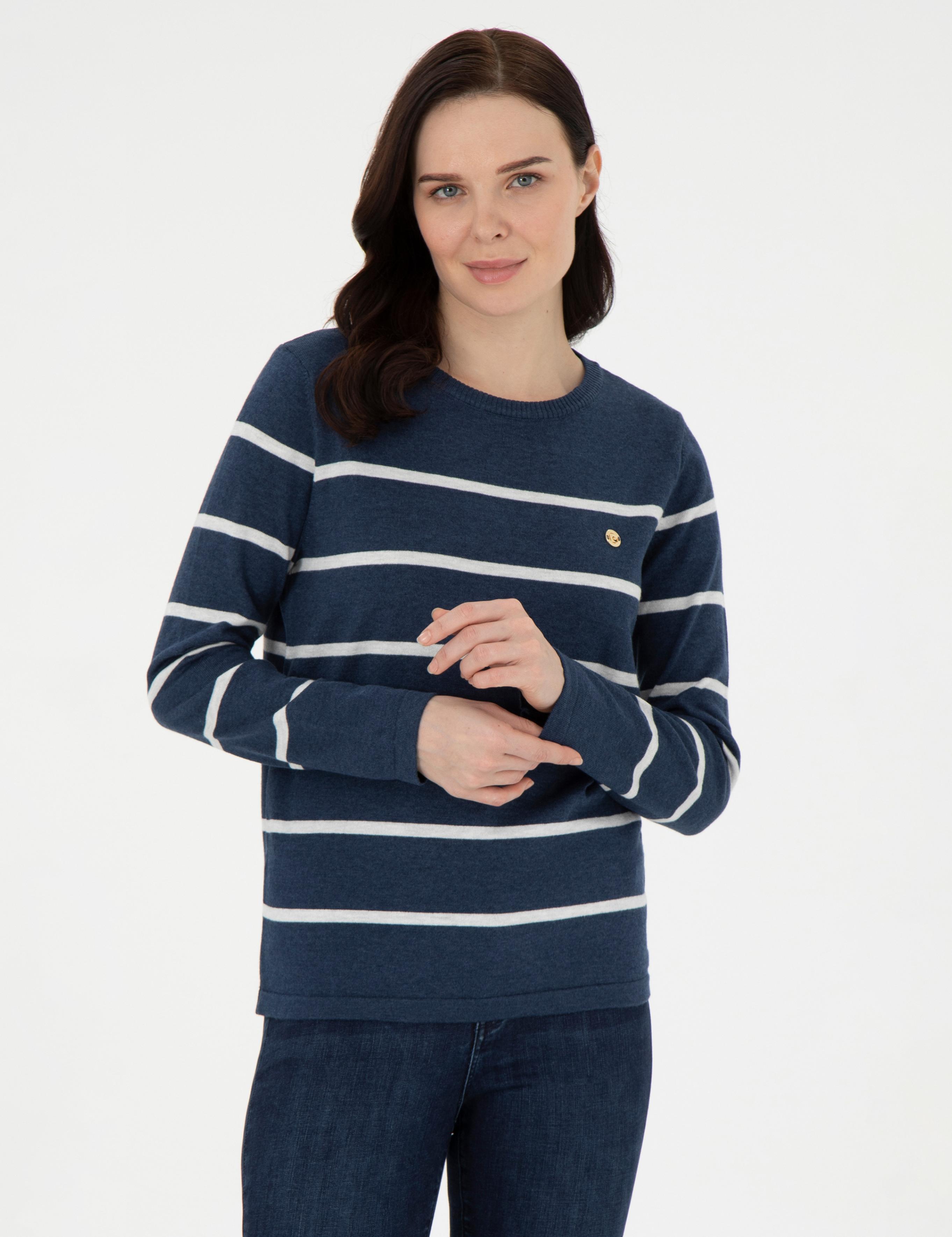 Lacivert Slim Fit Kazak