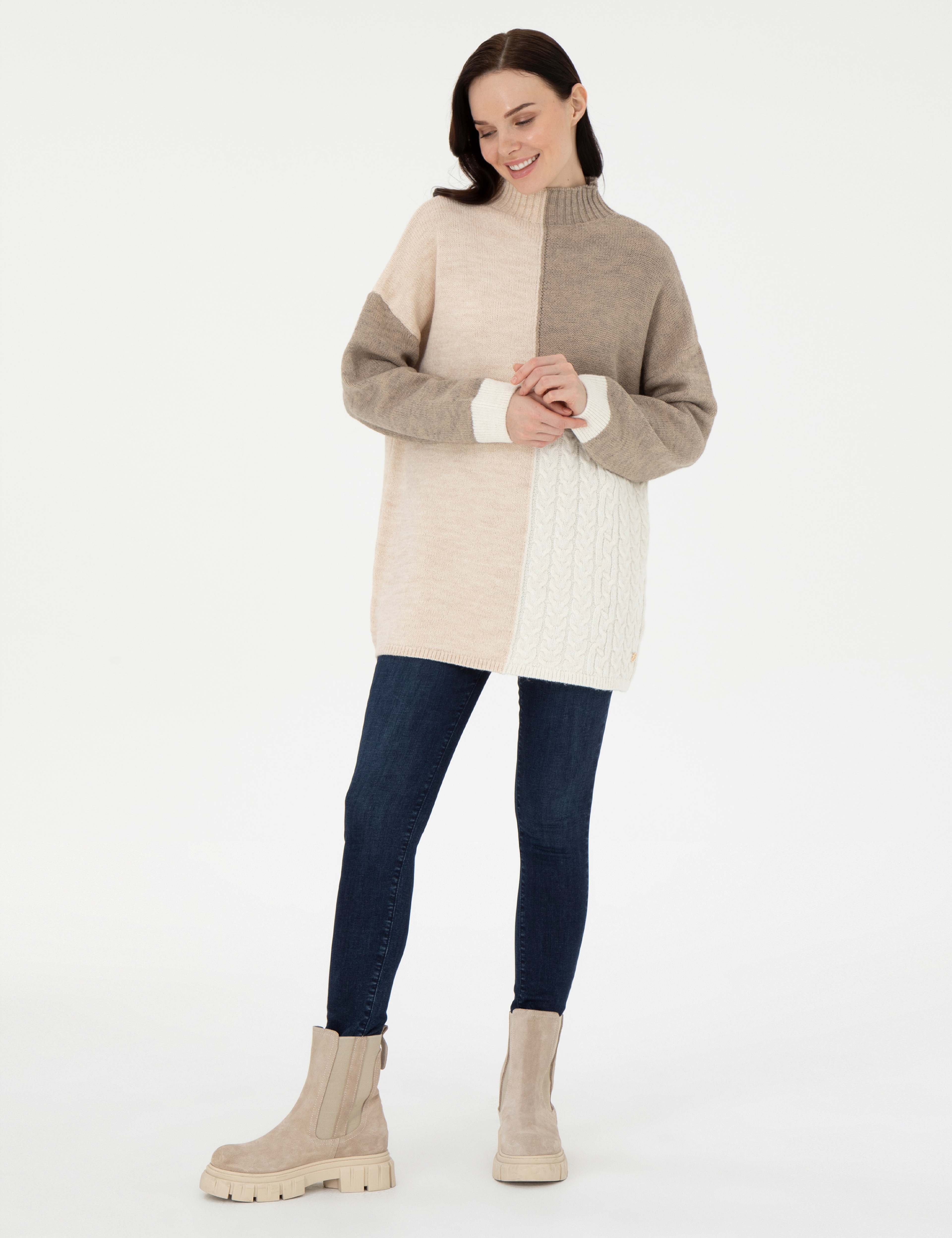Çok Renkli Oversize Kazak