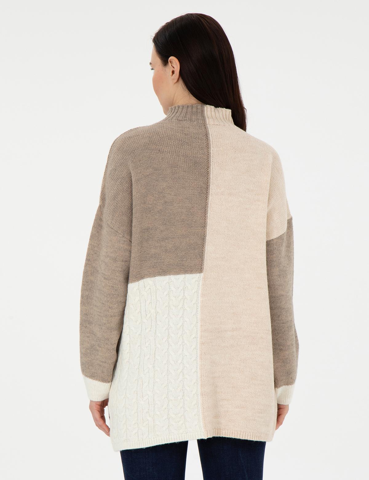 Çok Renkli Oversize Kazak - 50290567014