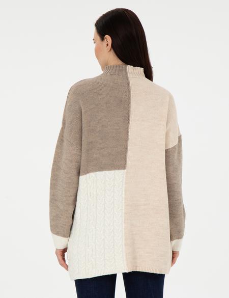 Çok Renkli Oversize Kazak - 50290567014