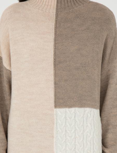 Çok Renkli Oversize Kazak - 50290567014