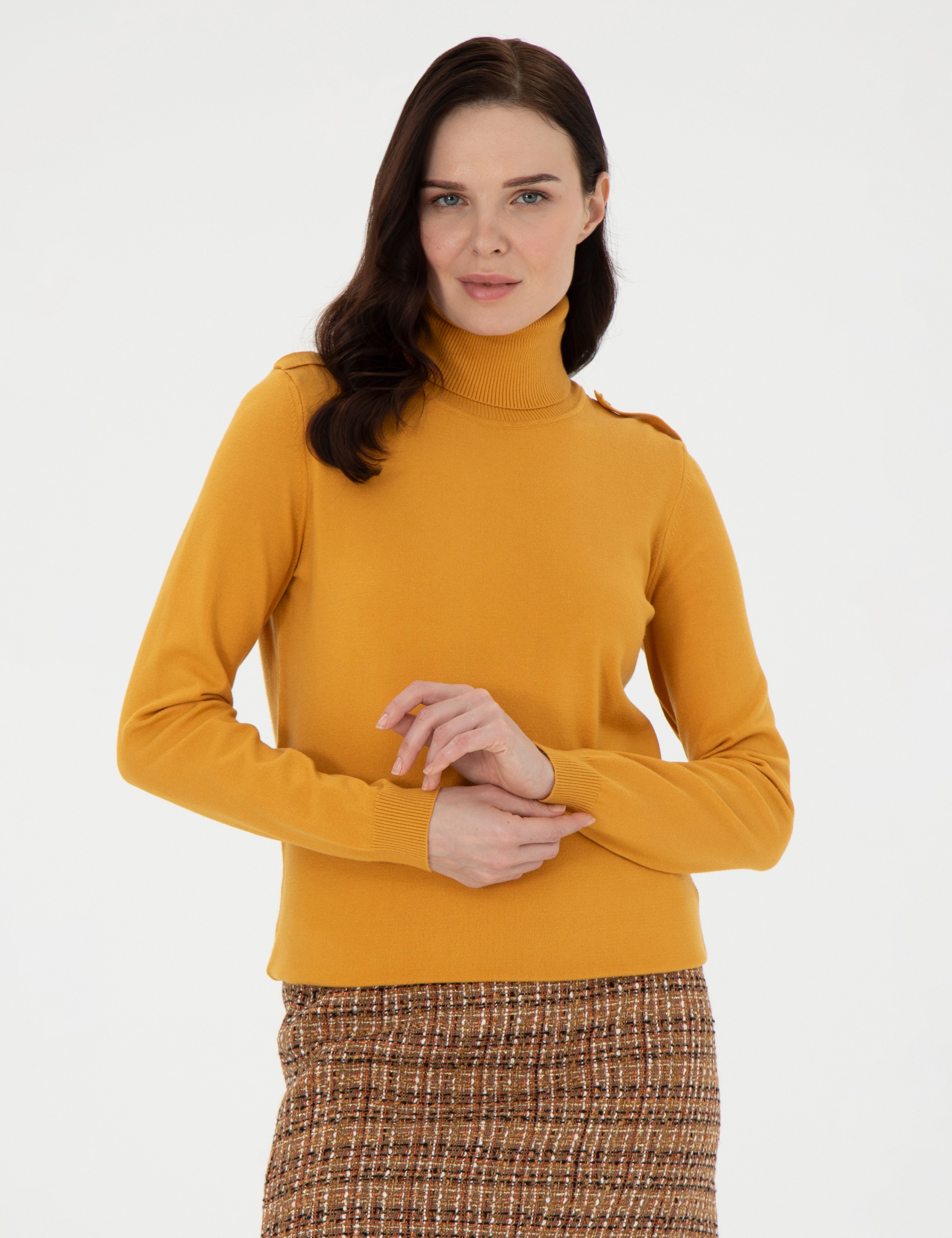 Safran Slim Fit Balıkçı Yaka Basic Kazak