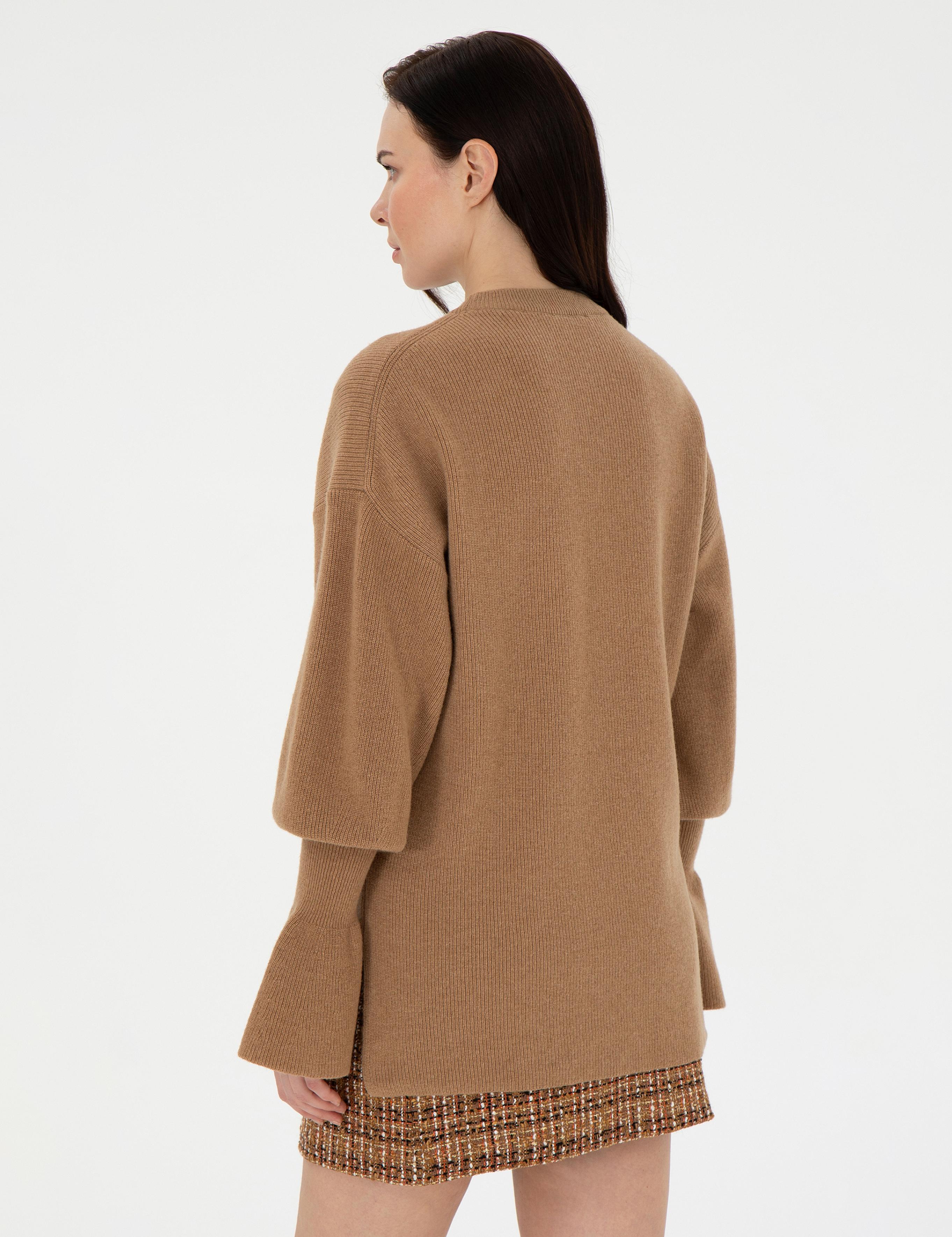 Camel Regular Fit Yün Kazak