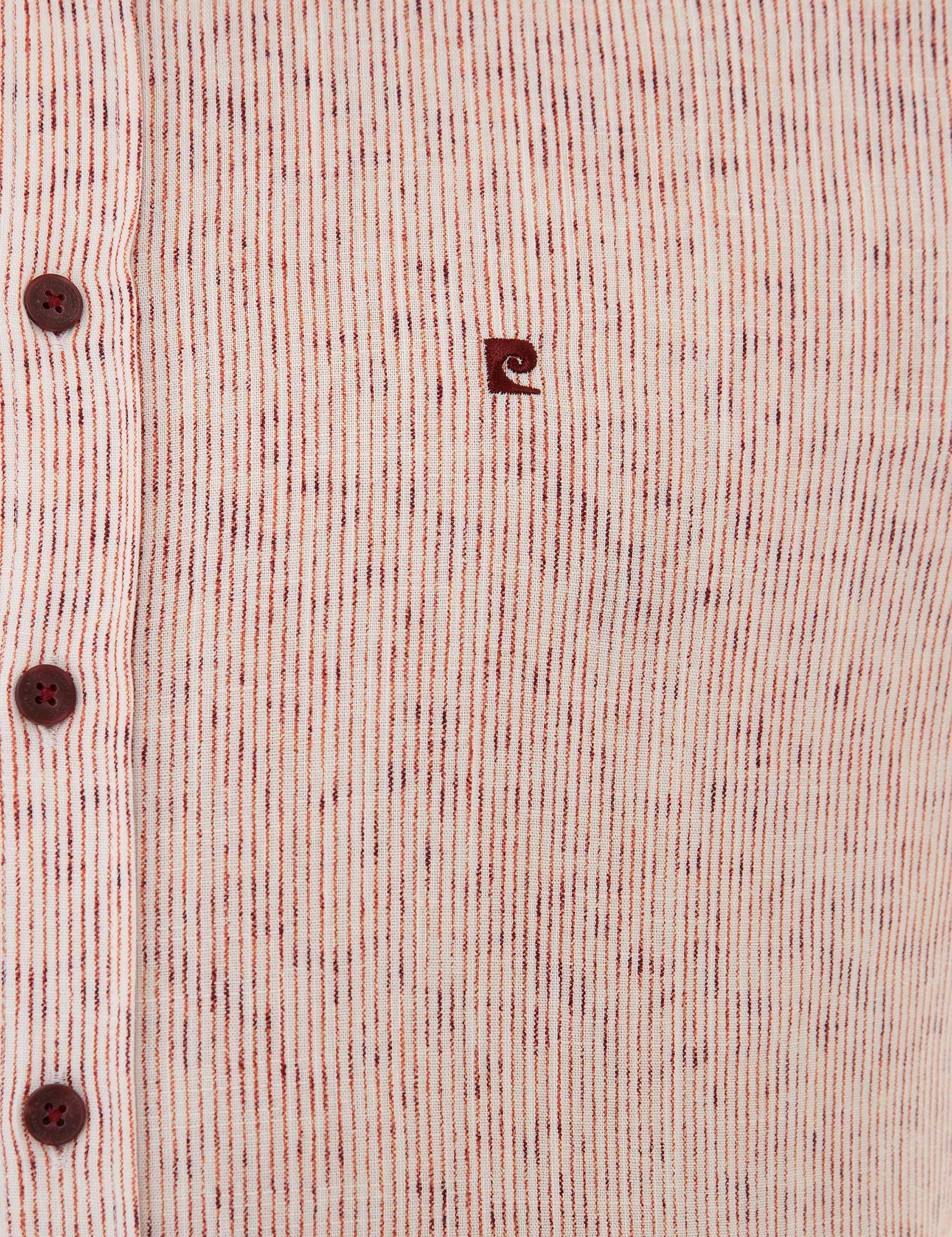 Bordo Slim Fit Uzun Kollu Gömlek