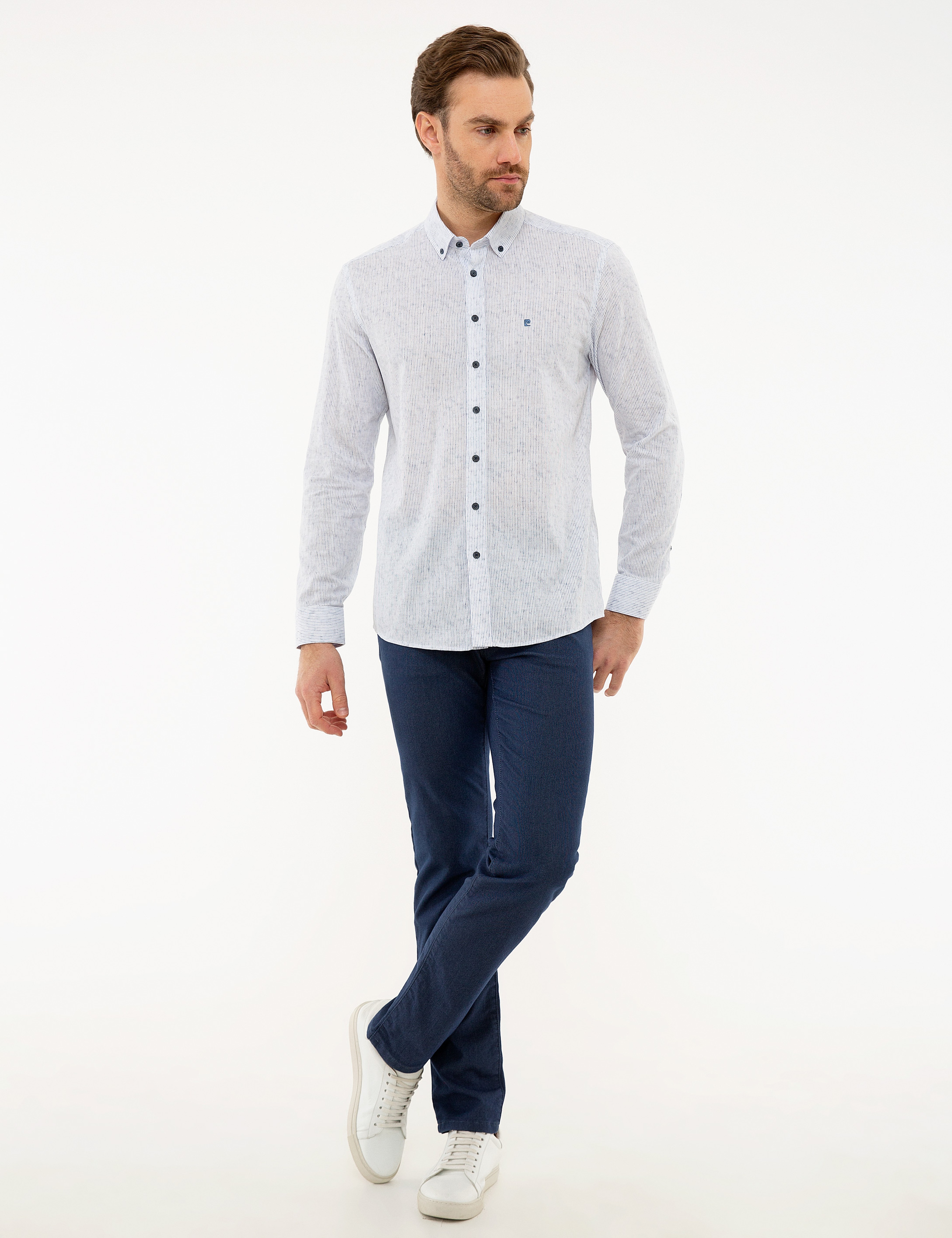 Açık Mavi Slim Fit Gömlek - Image 4