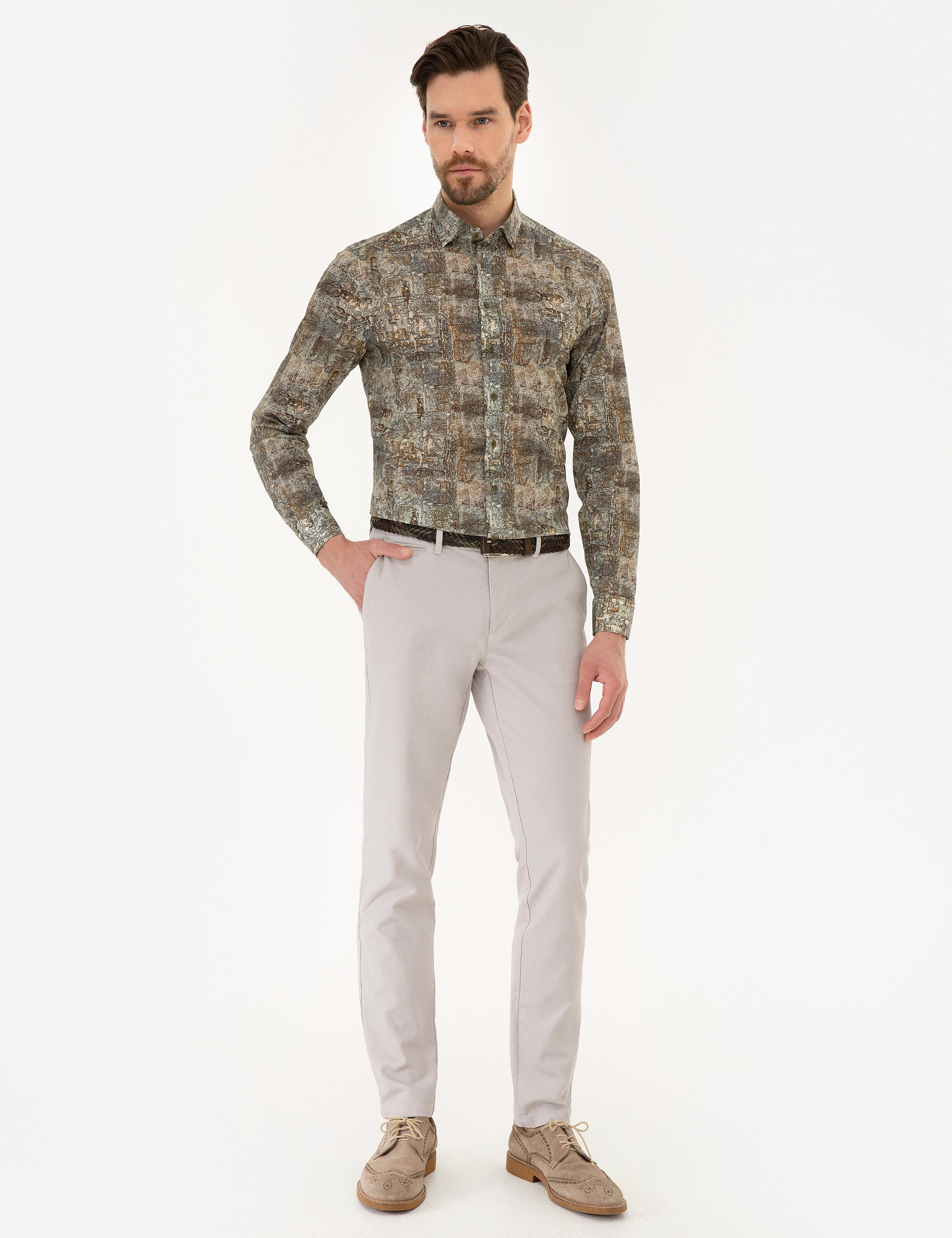 Haki Slim Fit Gömlek