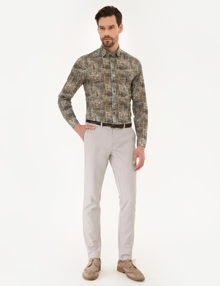 Haki Slim Fit Gömlek - 50223132021