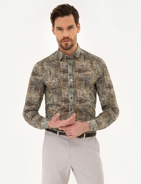 Haki Slim Fit Gömlek - 50223132021