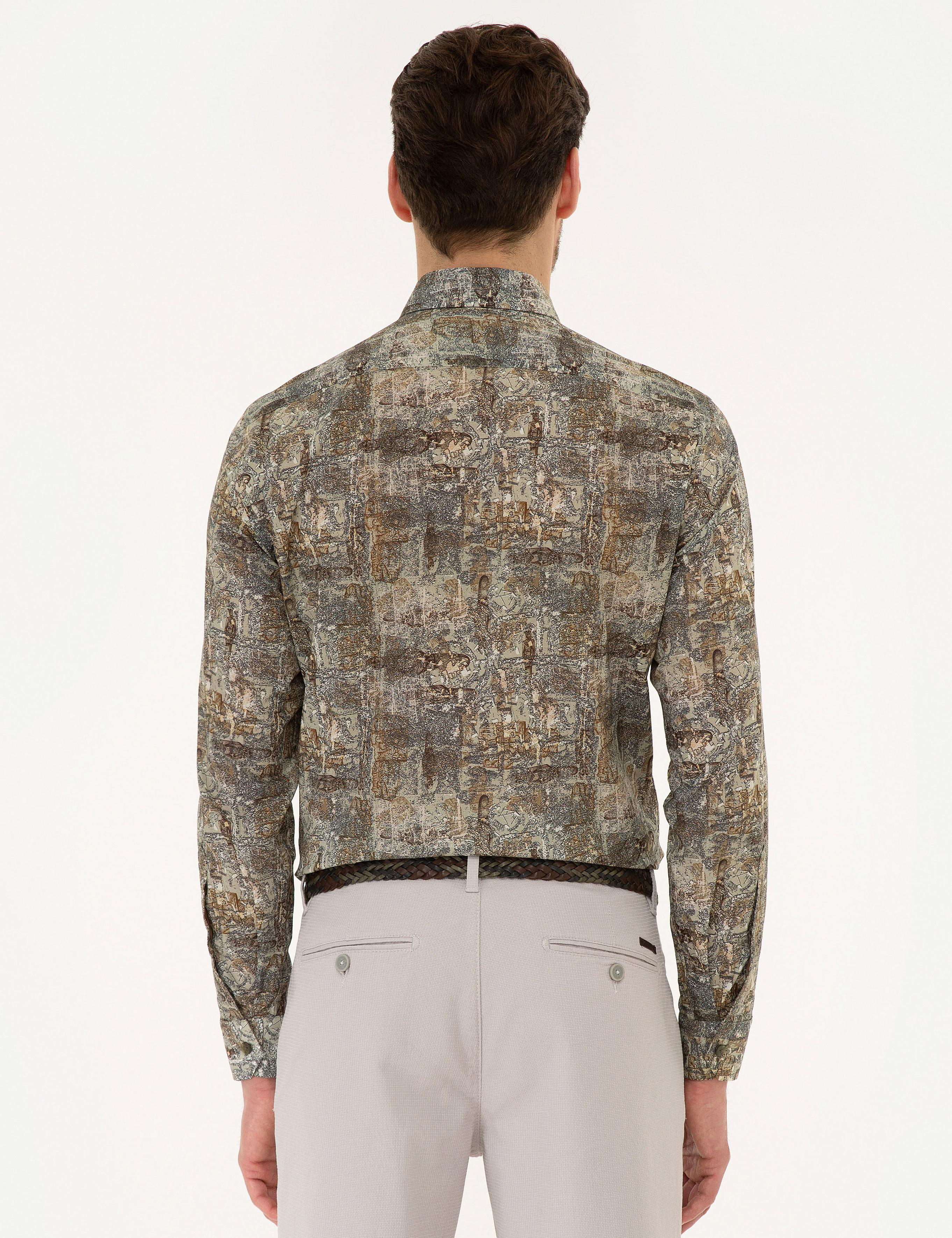 Haki Slim Fit Gömlek