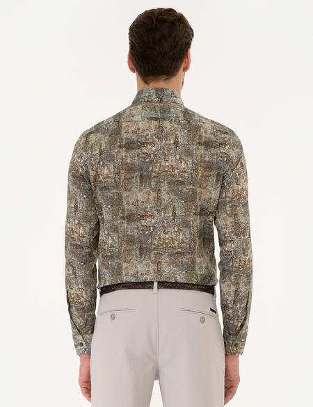 Haki Slim Fit Gömlek - 50223132021