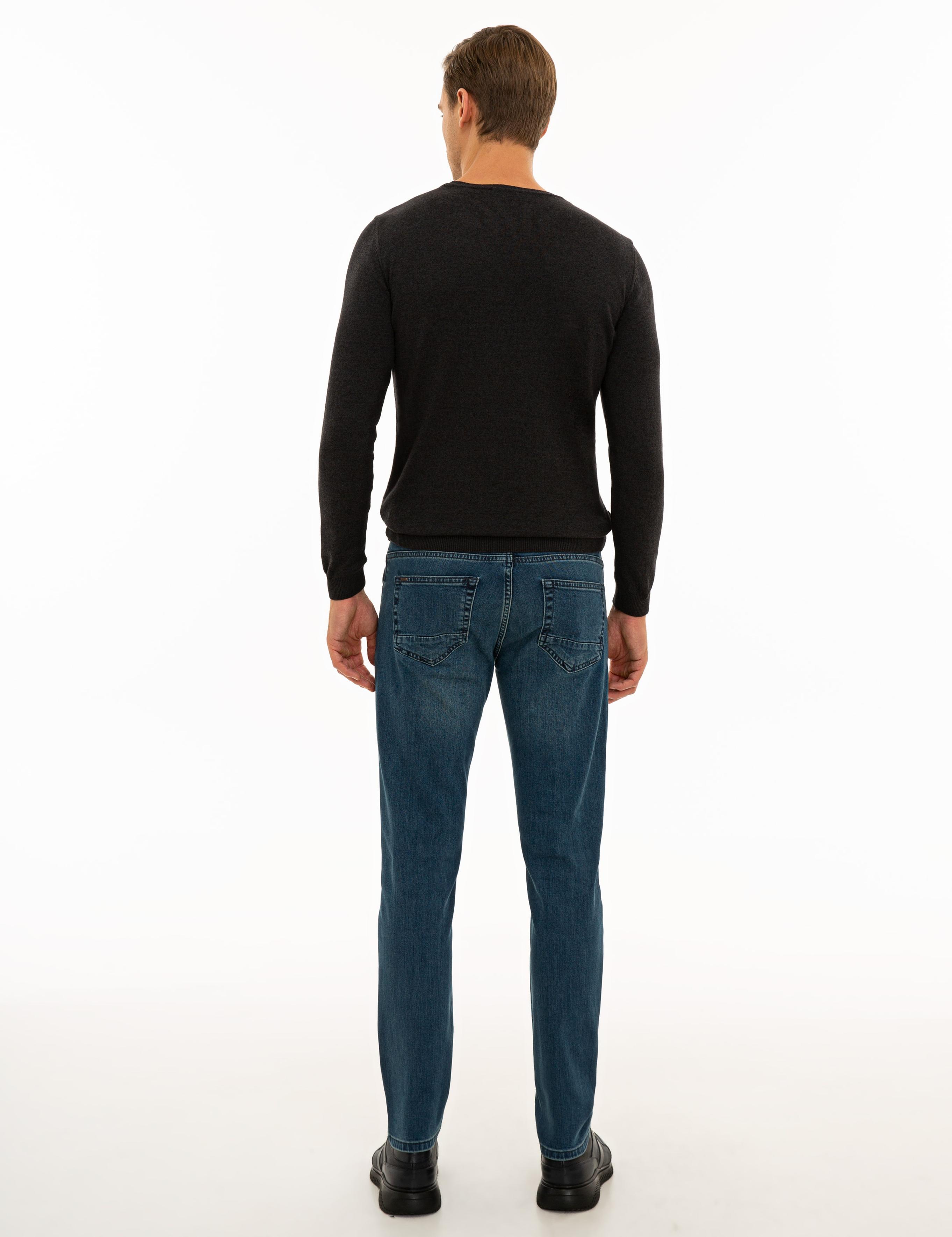 Koyu Mavi Slim Fit Denim Pantolon