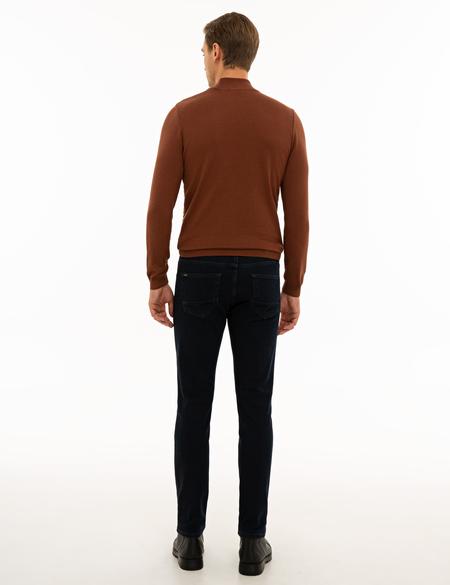 Koyu Lacivert Slim Fit Denim Pantolon - 50234194011