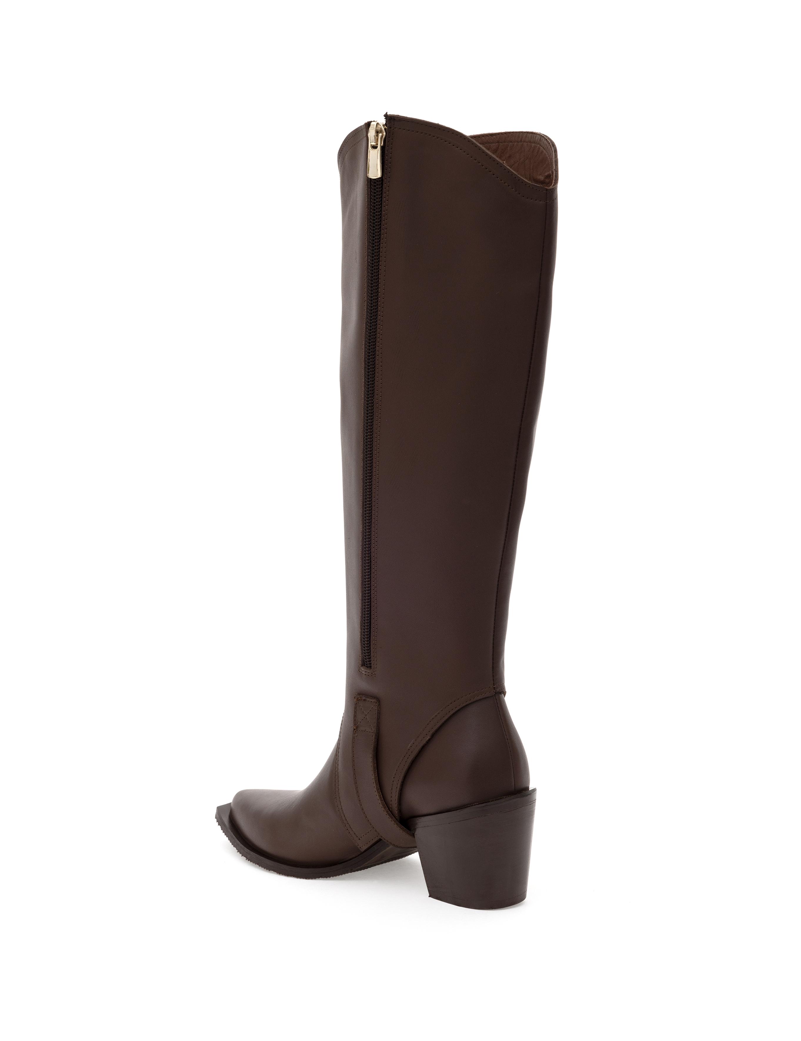 Kahverengi Topuklu Çizme