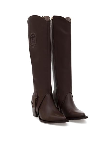 Kahverengi Topuklu Çizme - 50295557005