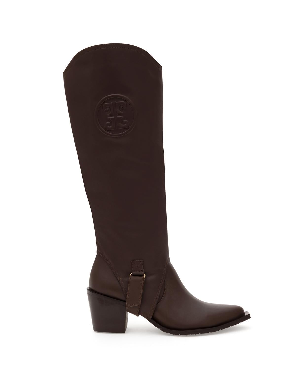 Kahverengi Topuklu Çizme - 50295557005