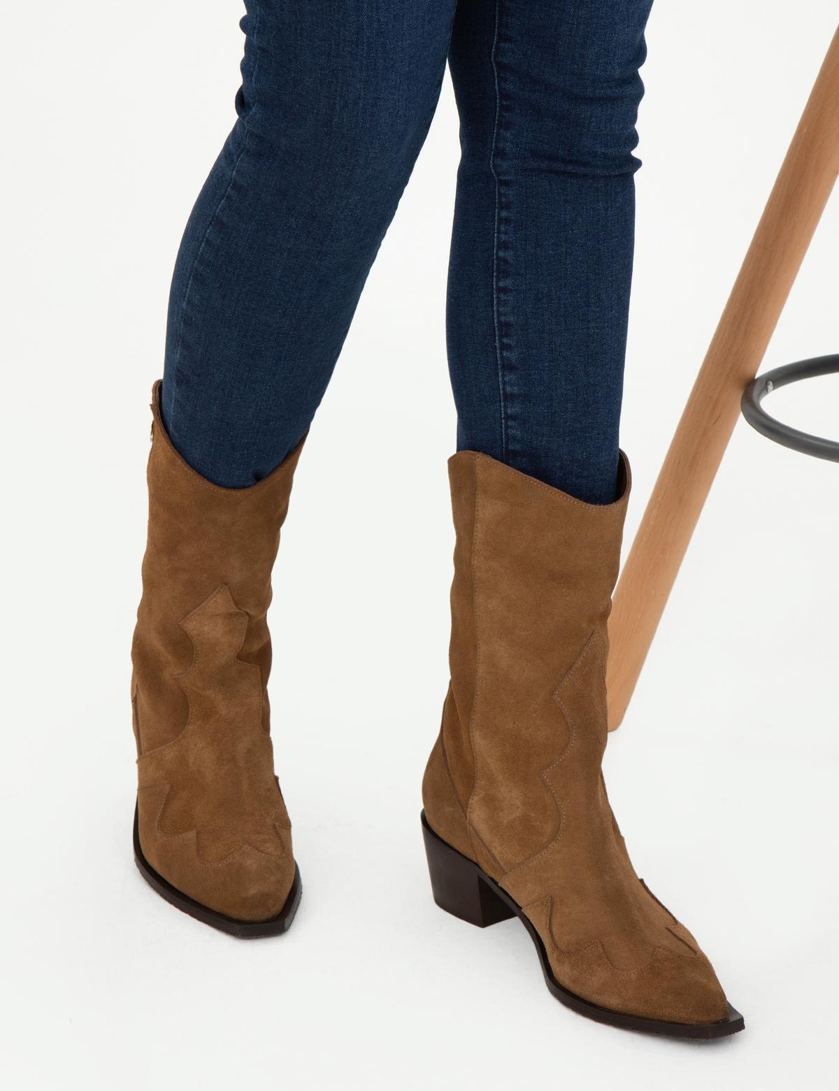 Camel Süet Çizme - 50295593017