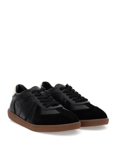 Siyah Deri Sneaker - 50305342017