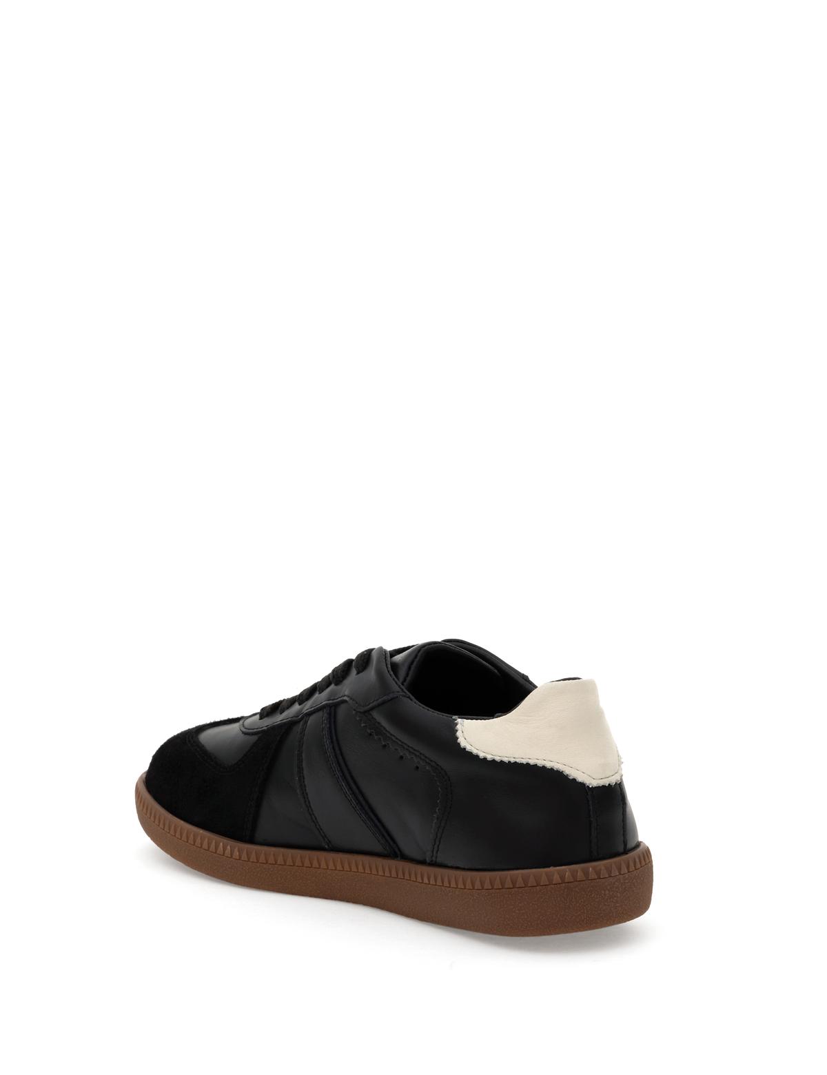 Siyah Deri Sneaker - 50305342017