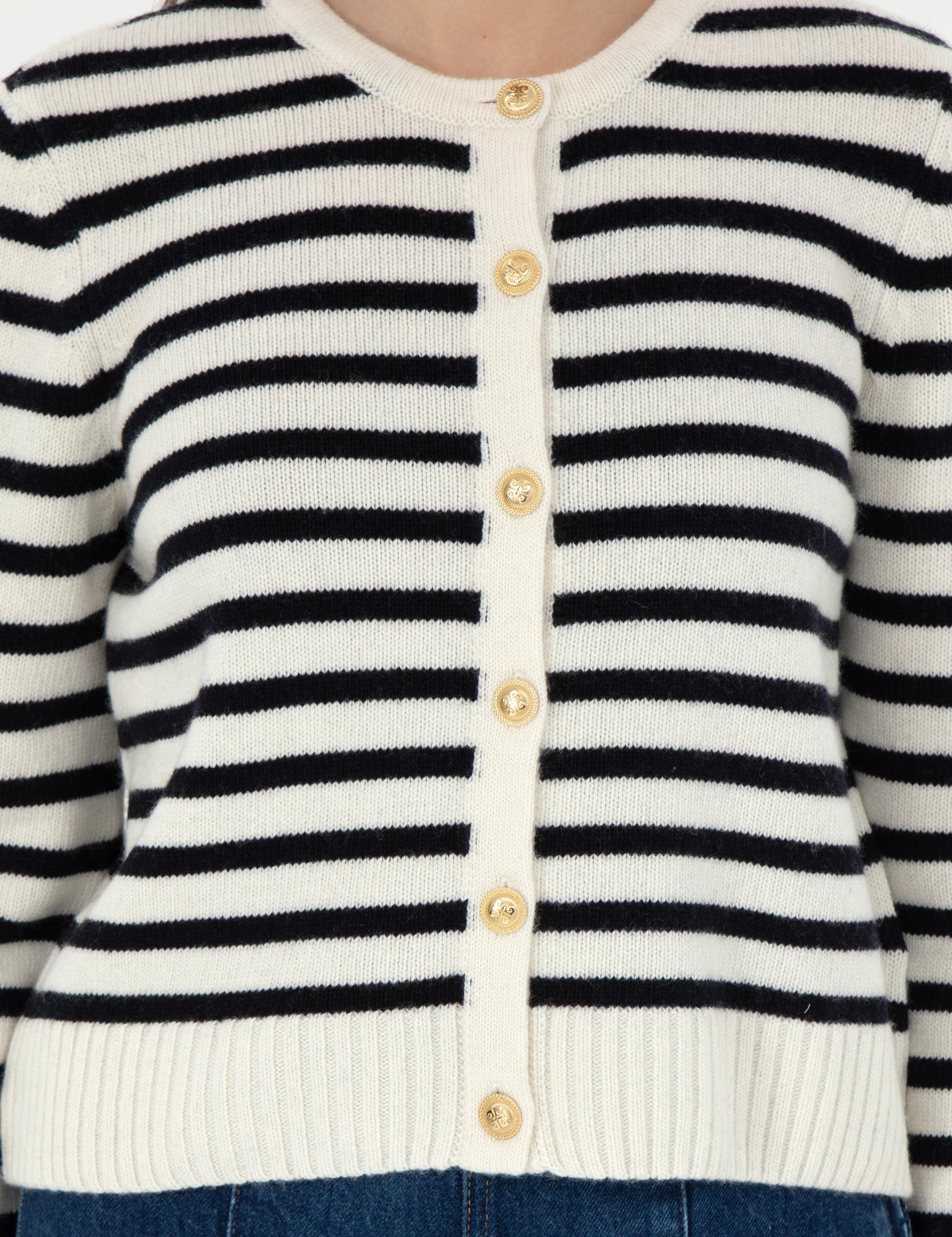 Ekru Crop Top Triko Hırka