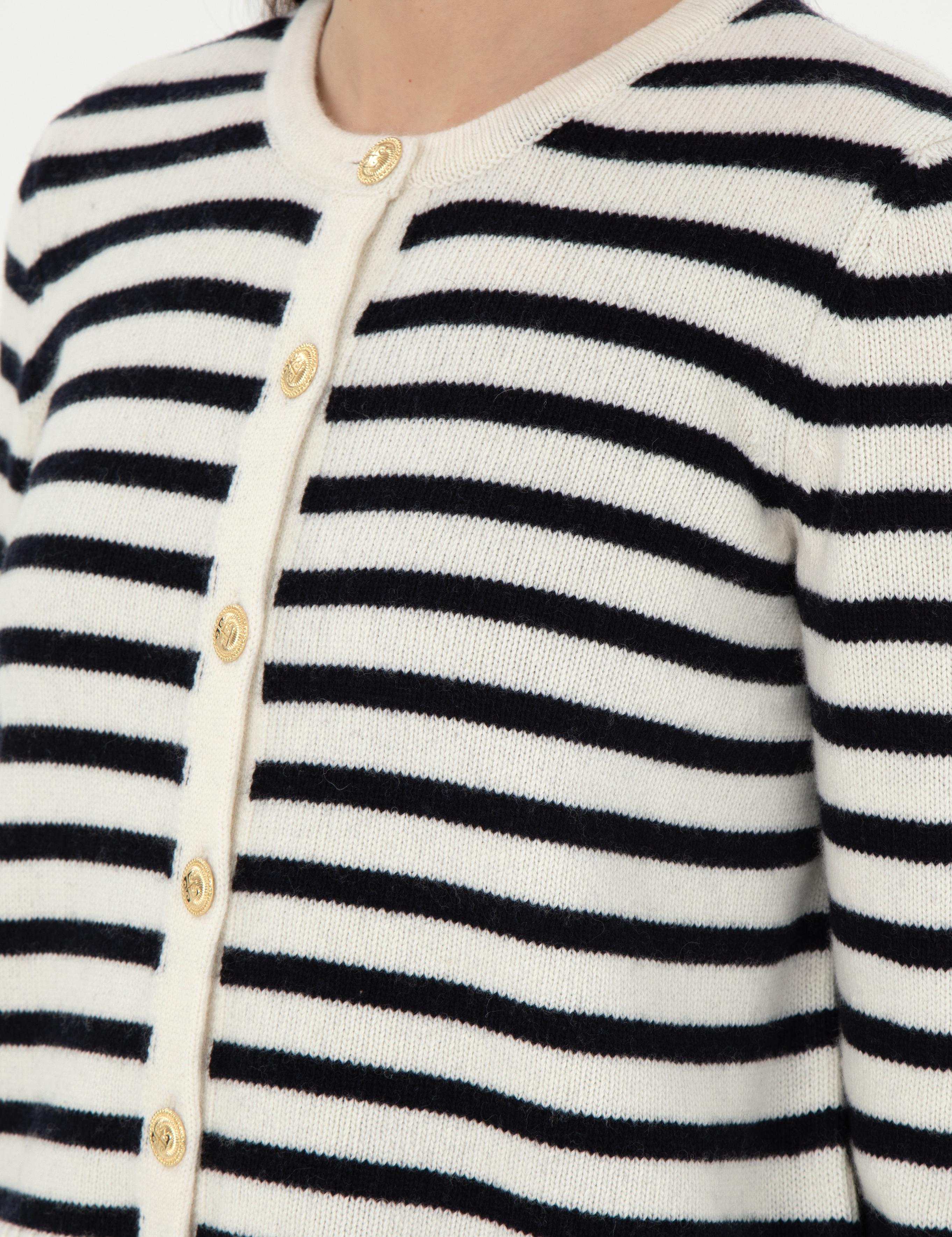 Ekru Crop Top Triko Hırka