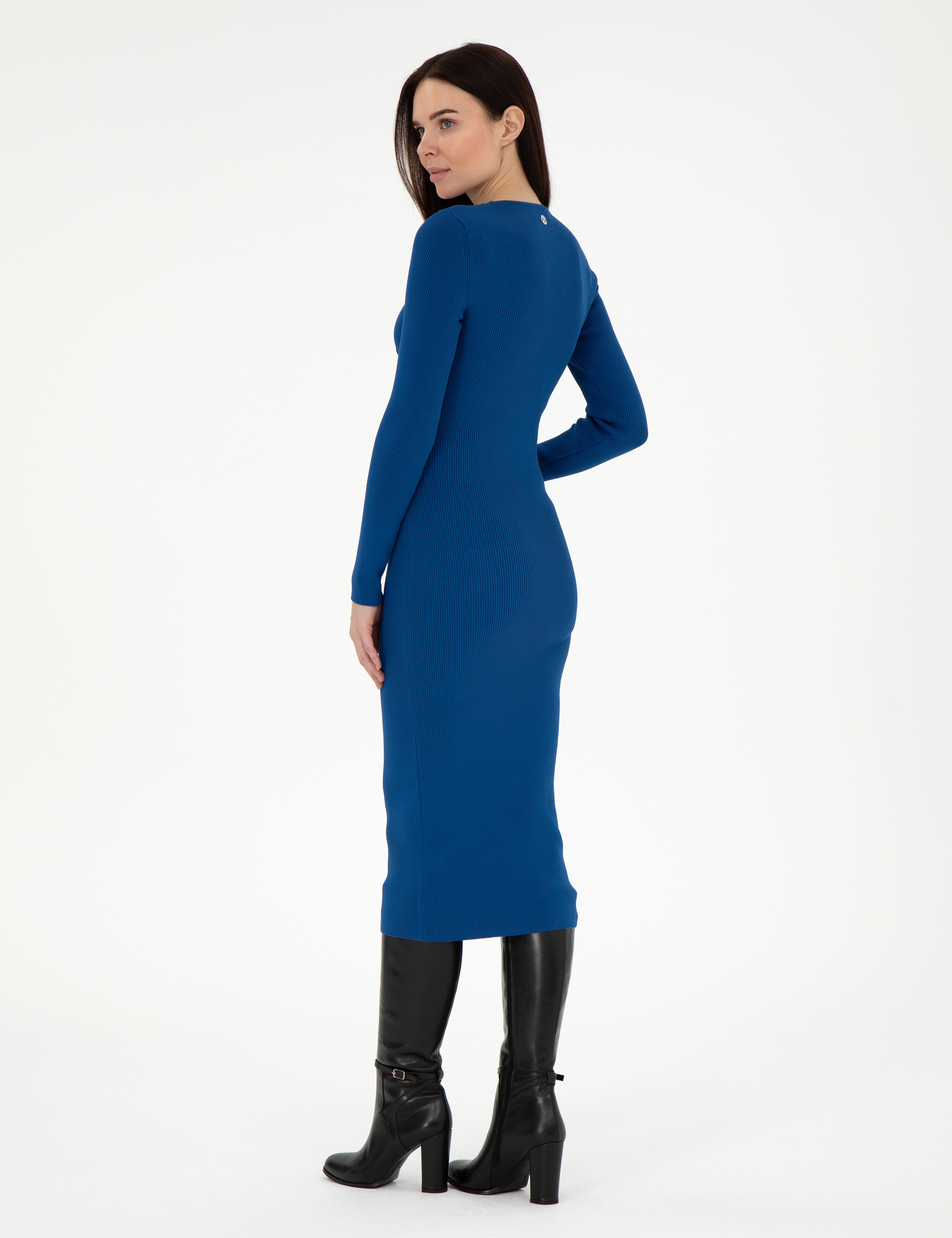 Saks Extra Slim Fit Triko Elbise - Image 4