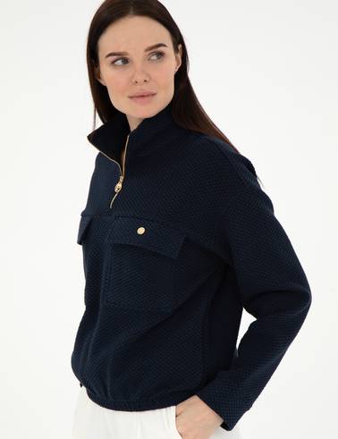 Lacivert Oversize Sweatshirt
