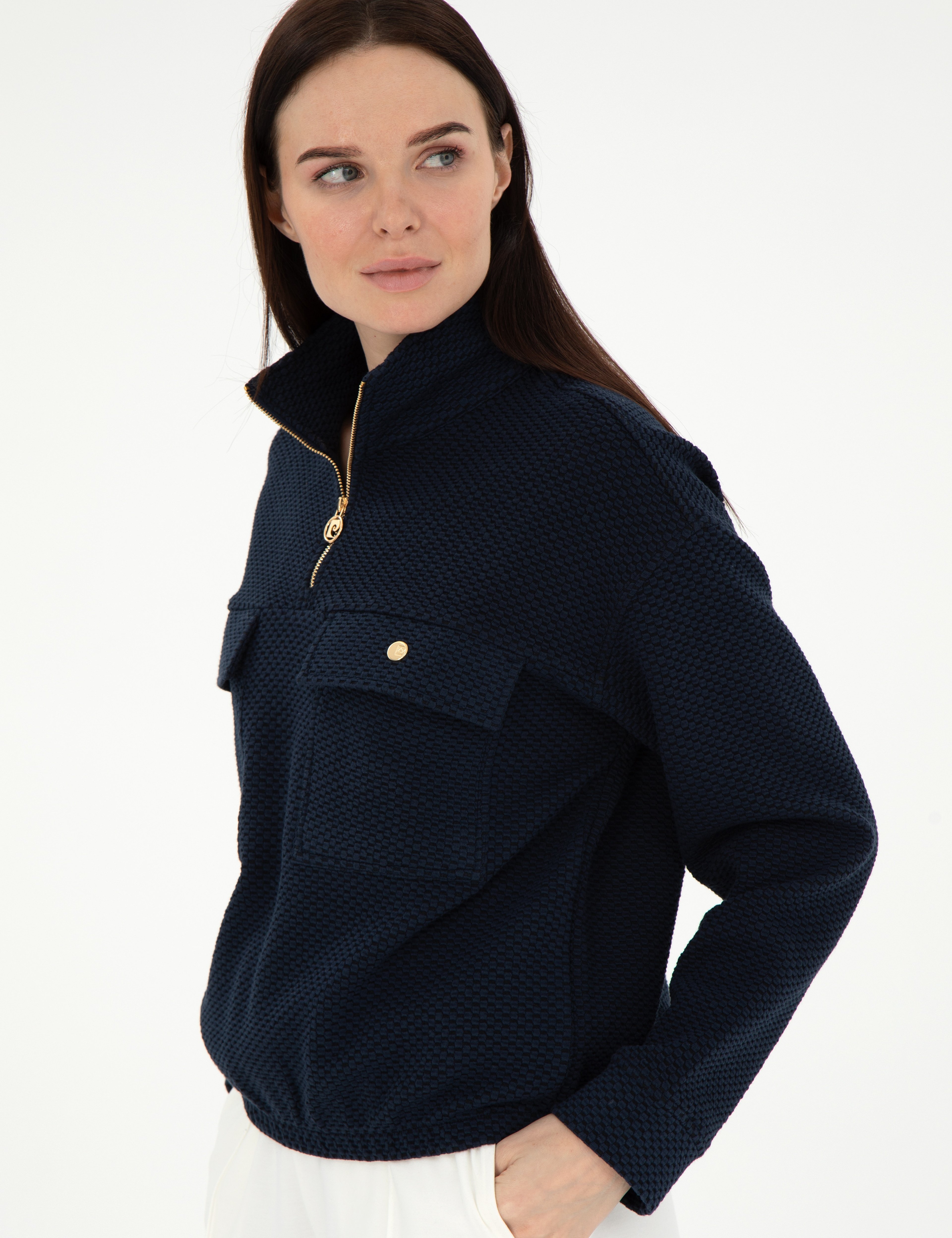 Lacivert Oversize Sweatshirt