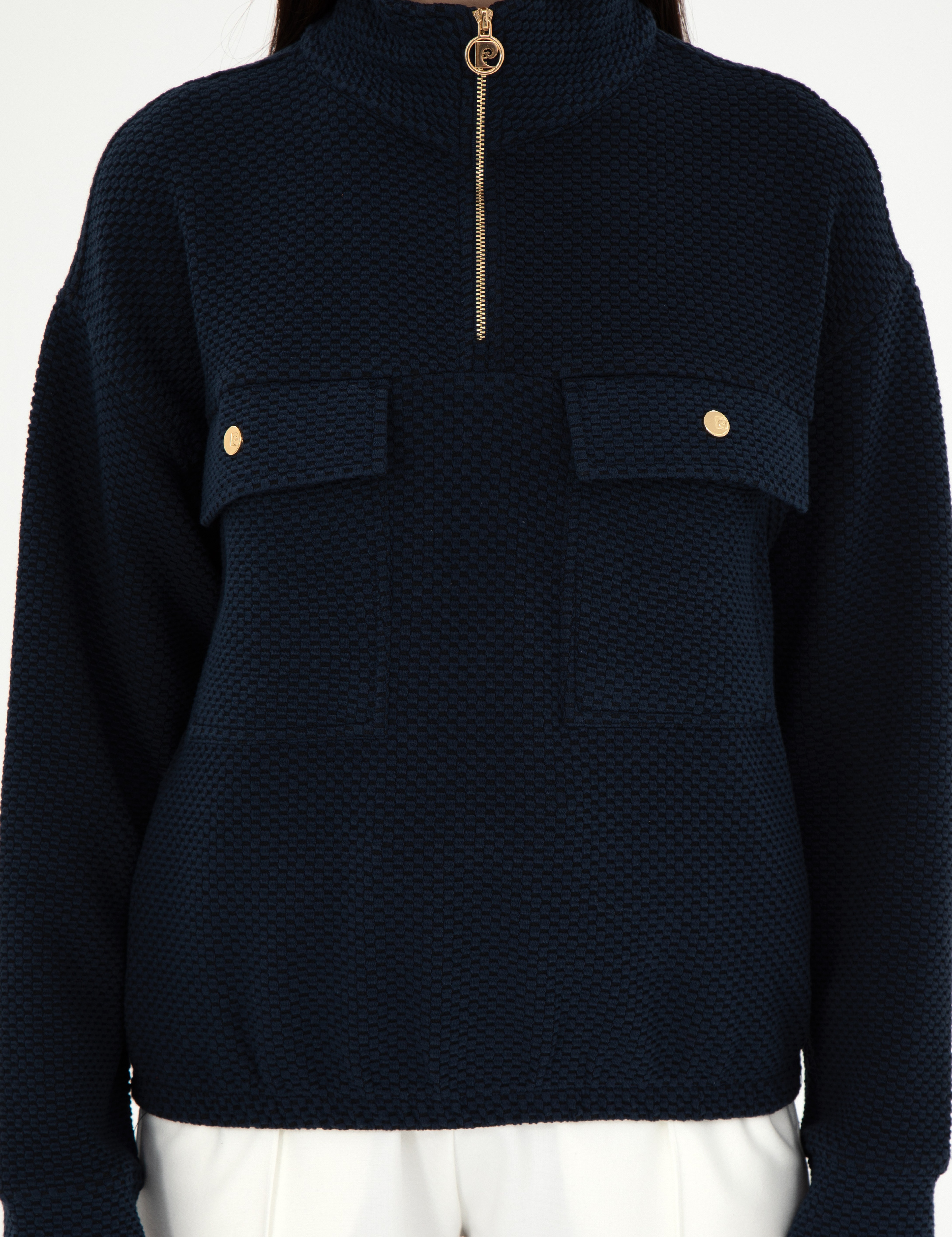 Lacivert Oversize Sweatshirt - Image 6