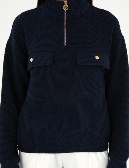 Lacivert Oversize Sweatshirt - 50297853004