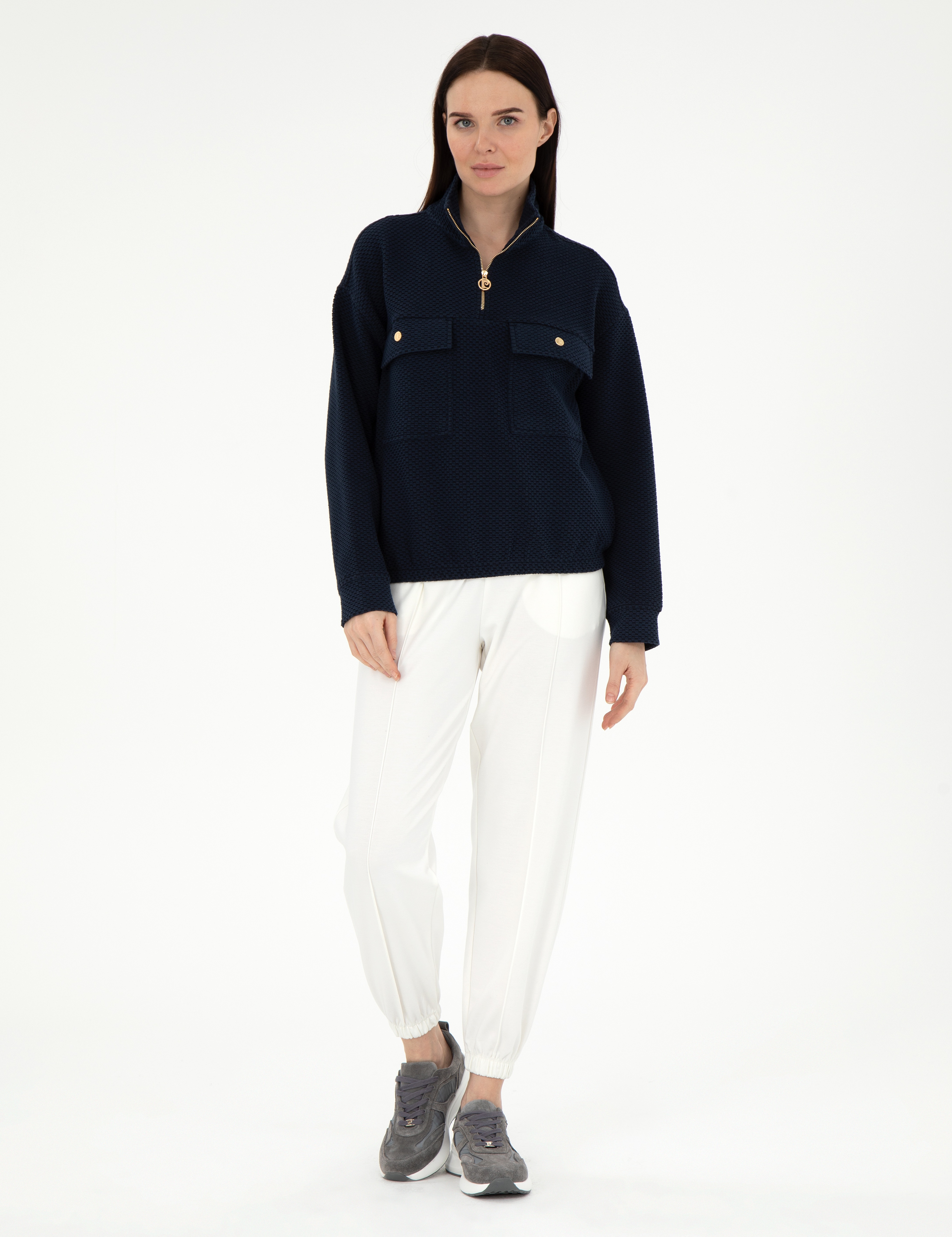 Lacivert Oversize Sweatshirt - Image 4