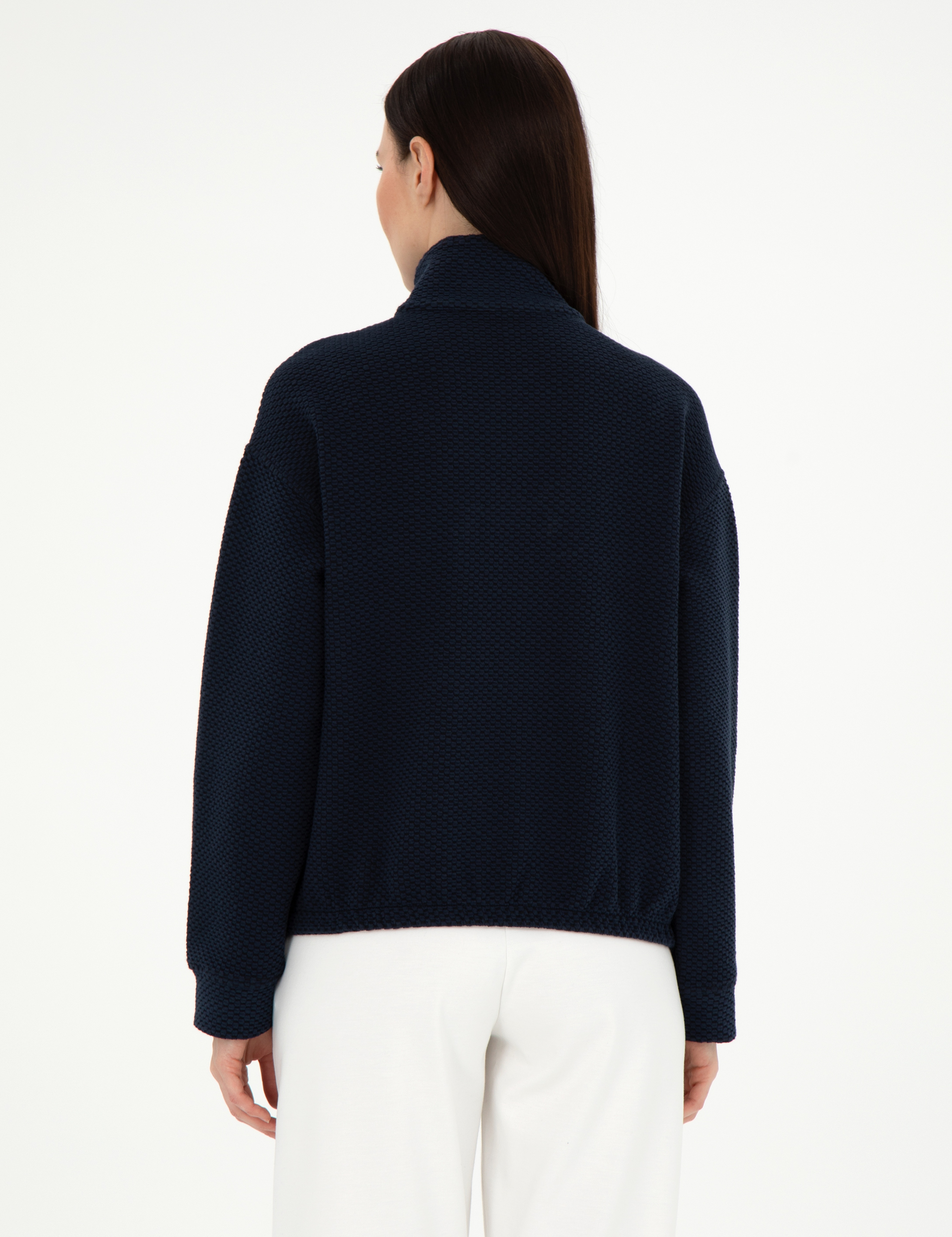 Lacivert Oversize Sweatshirt - Image 5