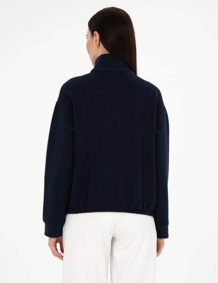 Lacivert Oversize Sweatshirt - 50297853004