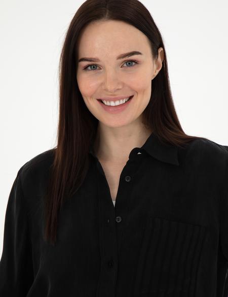 Siyah Comfort Fit Uzun Kollu Gömlek - 50305757018