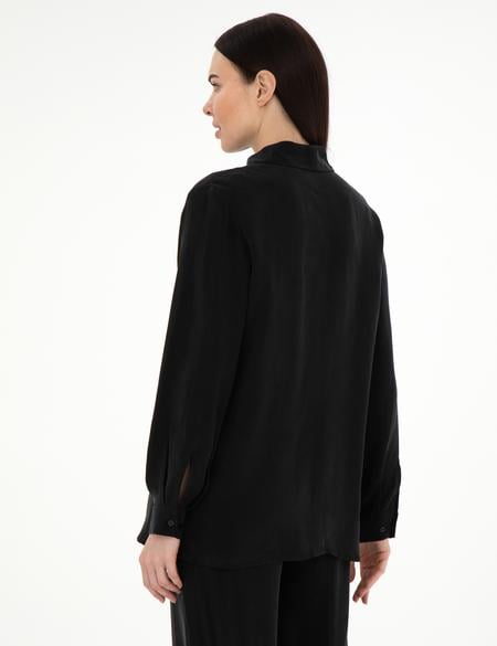 Siyah Comfort Fit Uzun Kollu Gömlek - 50305757018