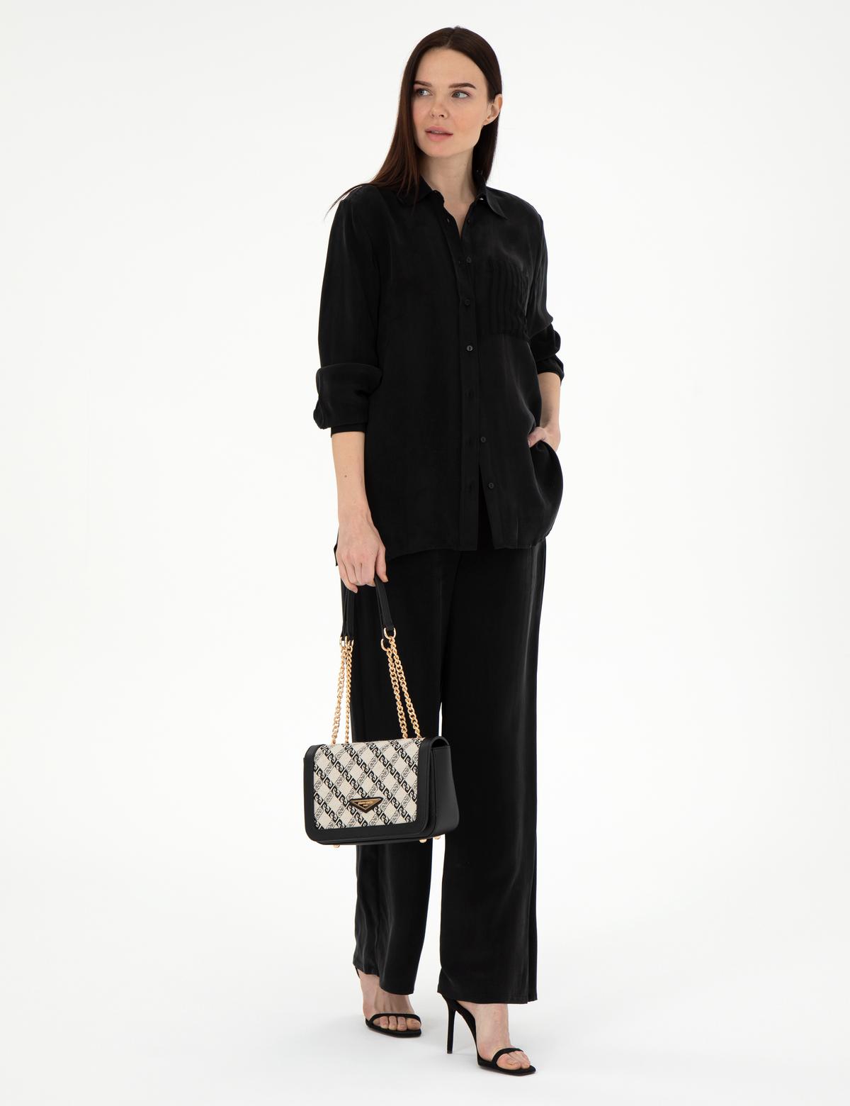 Siyah Comfort Fit Uzun Kollu Gömlek - 50305757018