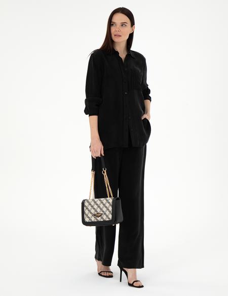 Siyah Comfort Fit Uzun Kollu Gömlek - 50305757018