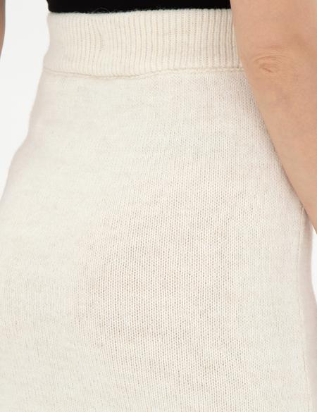 Ekru Loose Fit Triko Etek - 50296199003